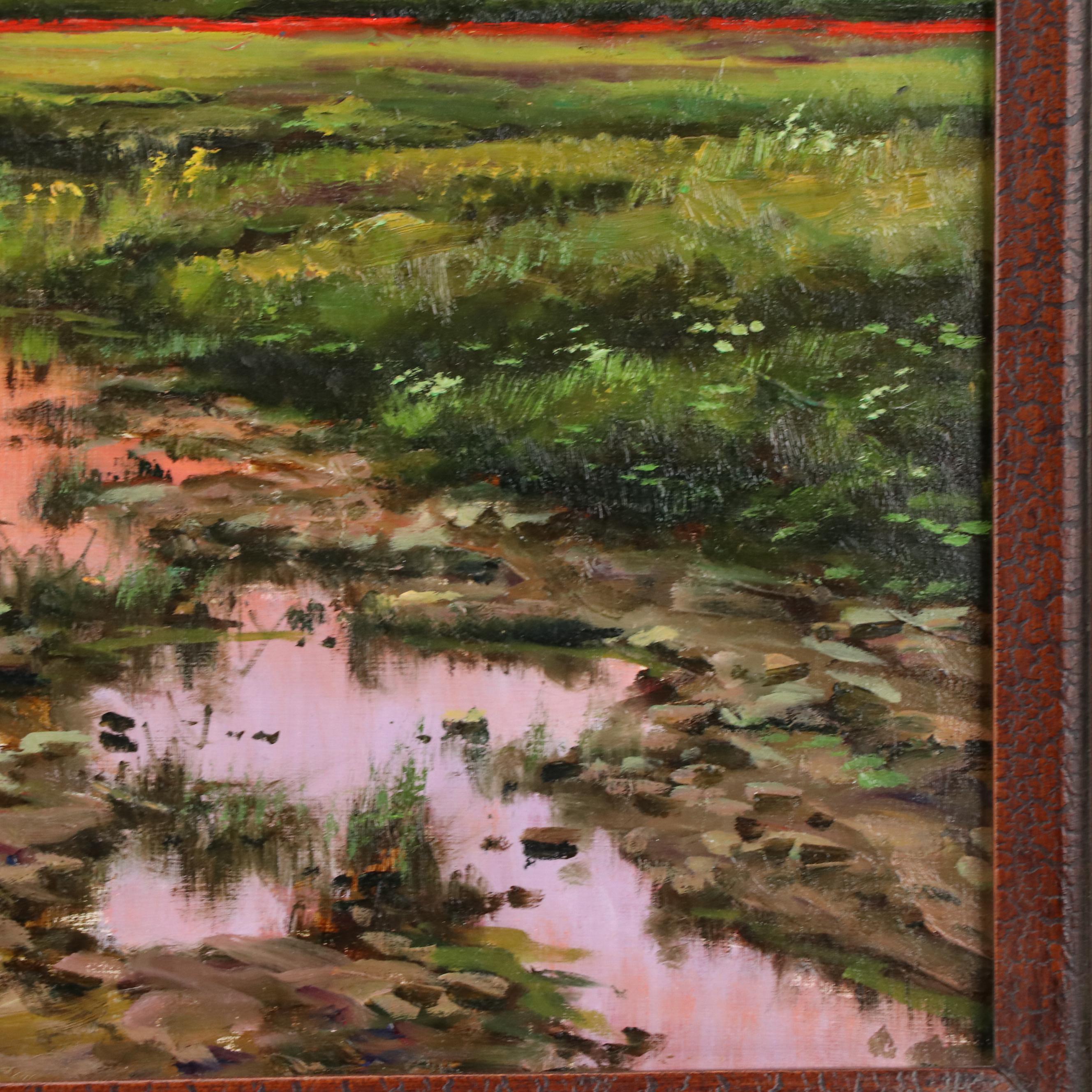 Joan Colomer Pond Landscape Oil Painting