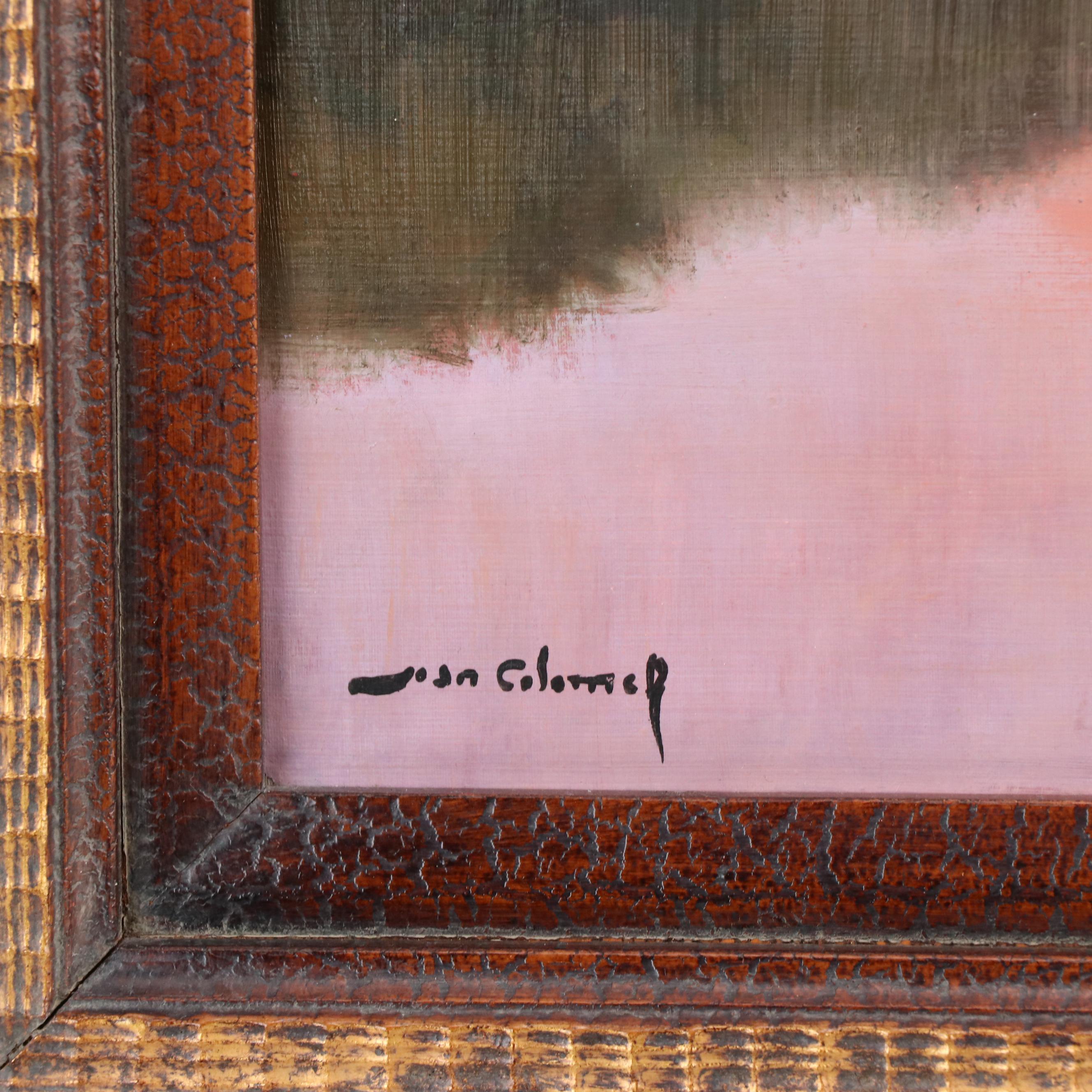 Joan Colomer Pond Landscape Oil Painting