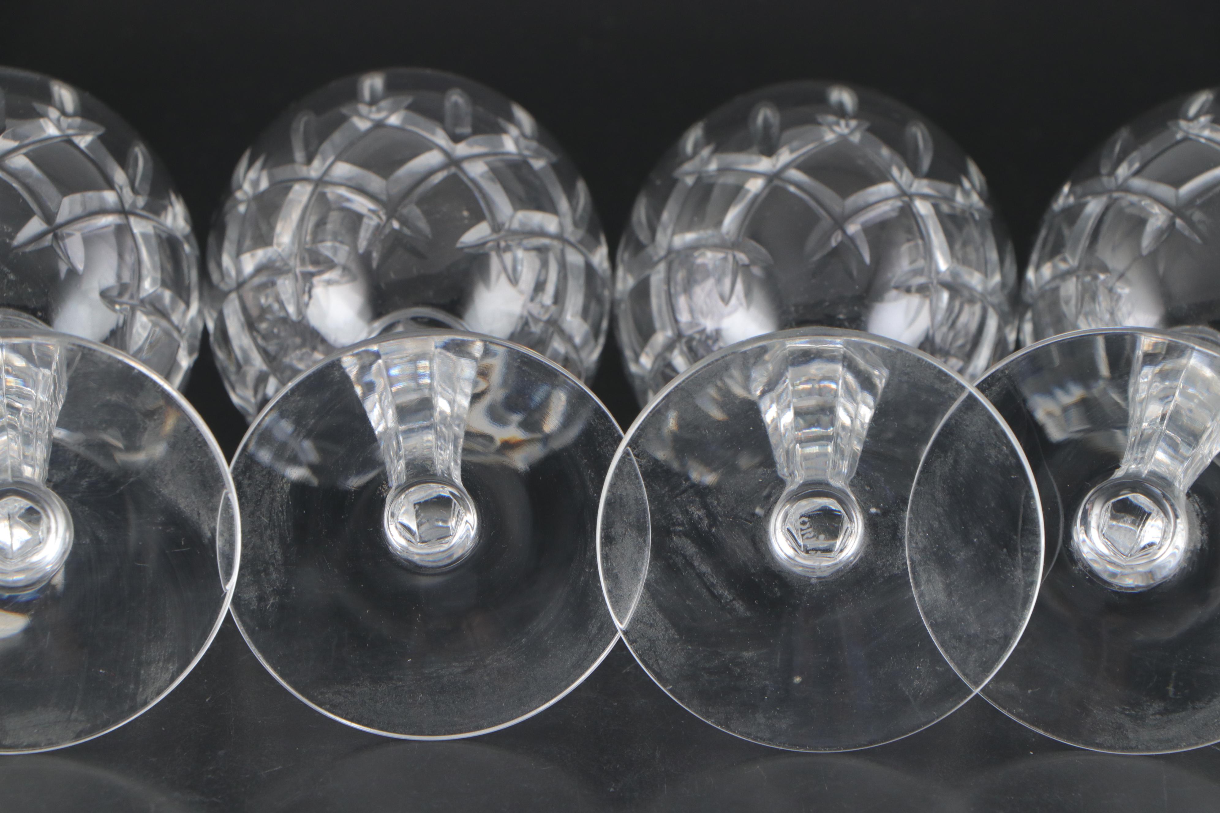 Gorham Cut Crystal Wine Glasses, Set of Ten