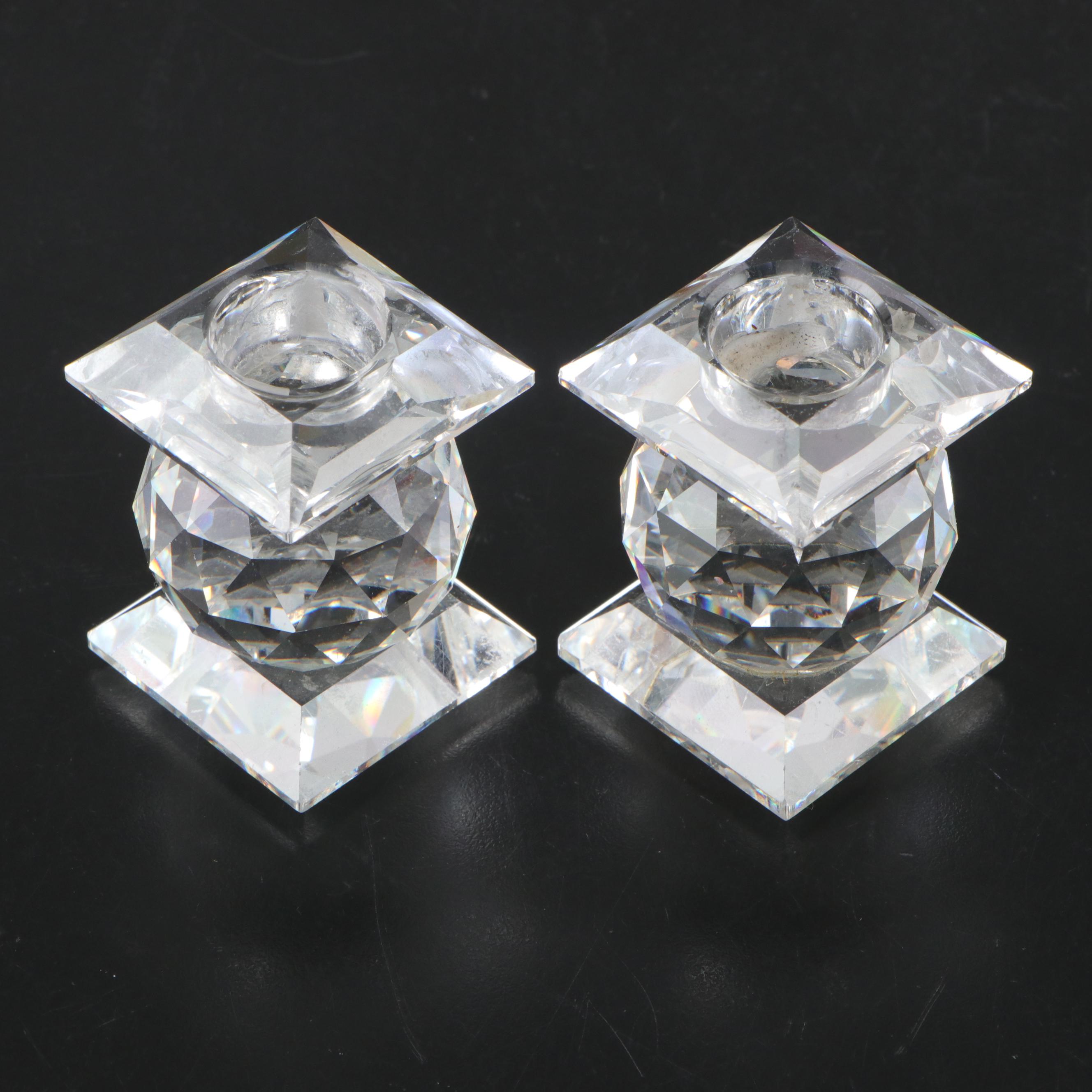 Swarovski Crystal Eagle Head Paperweight and Swan Figurine with More