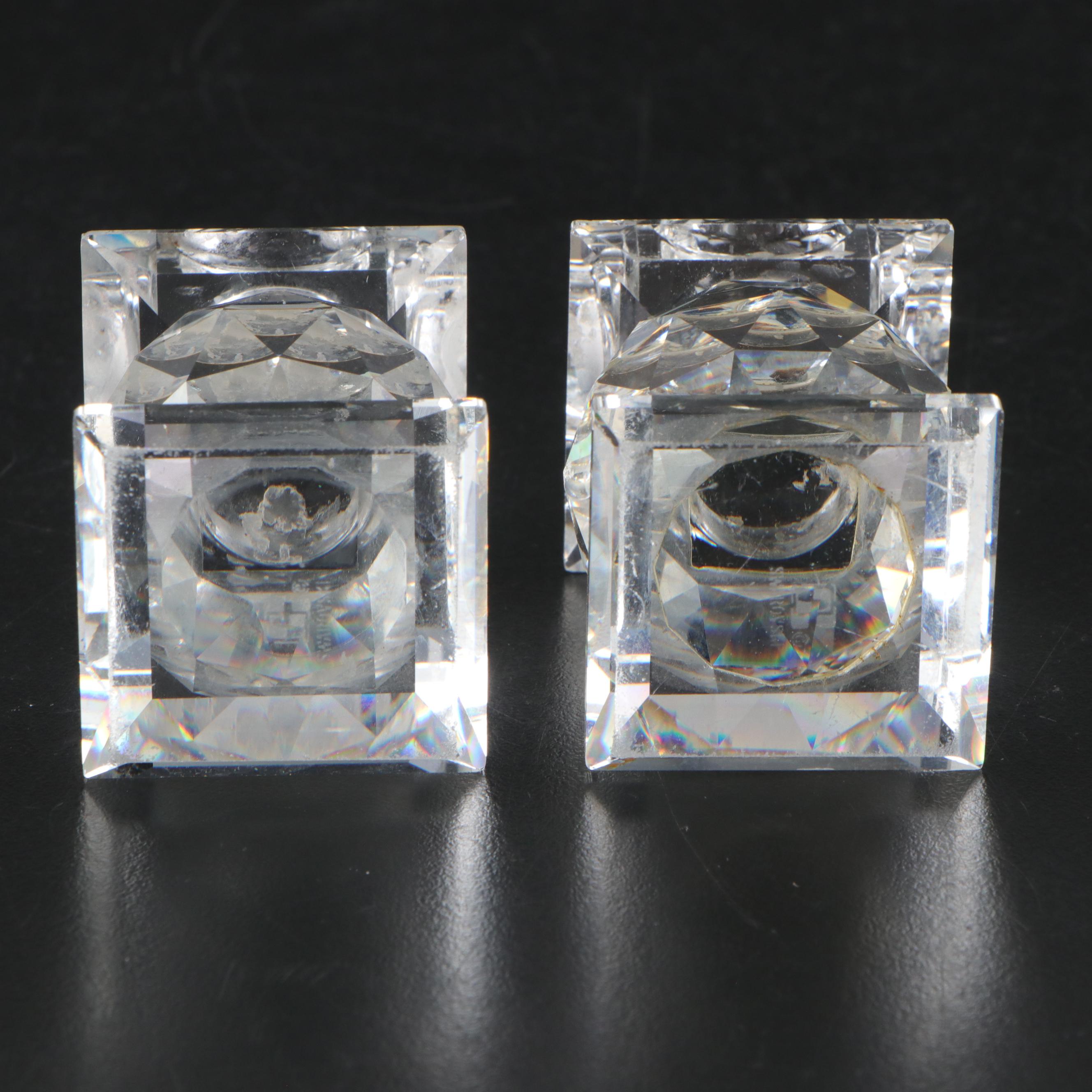 Swarovski Crystal Eagle Head Paperweight and Swan Figurine with More