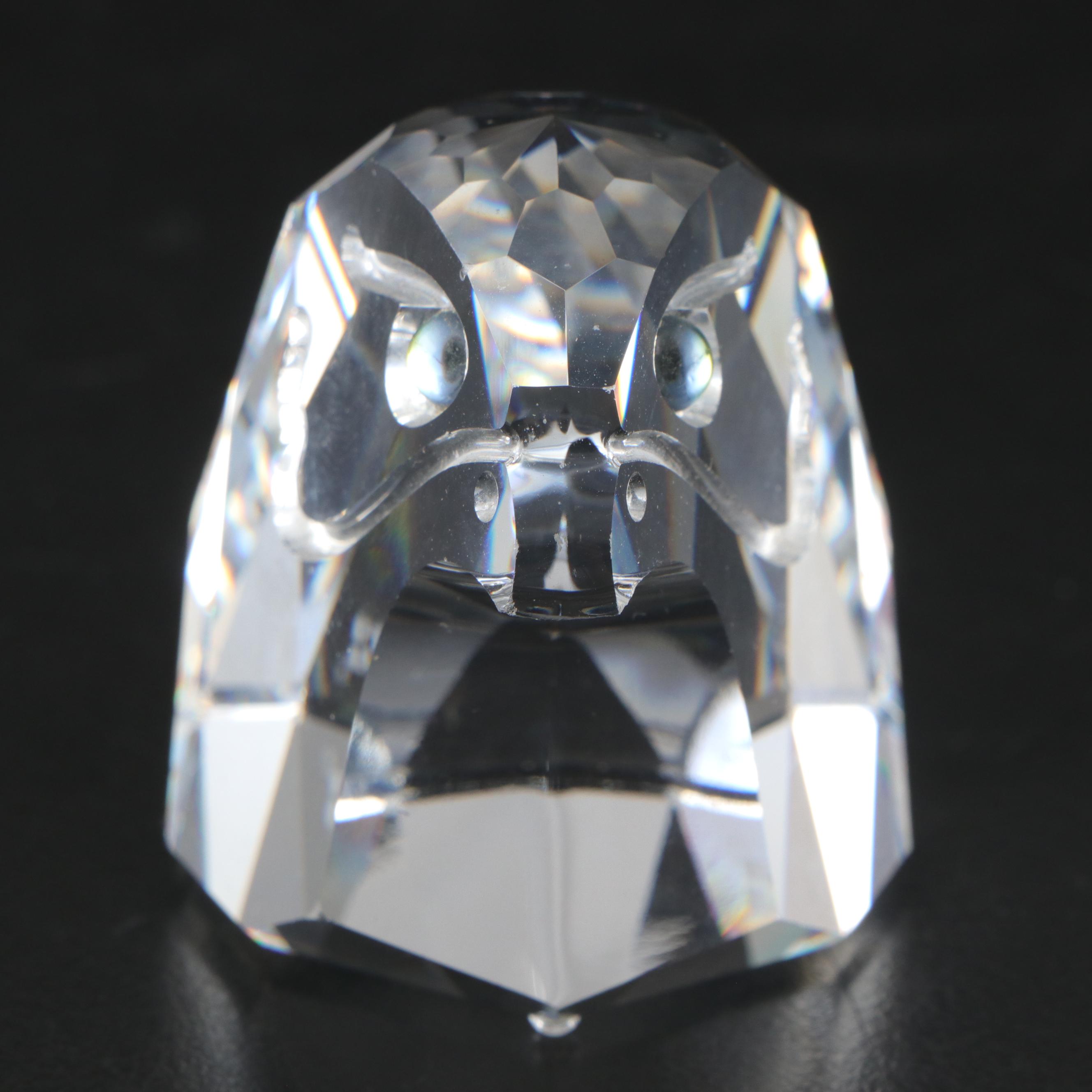 Swarovski Crystal Eagle Head Paperweight and Swan Figurine with More