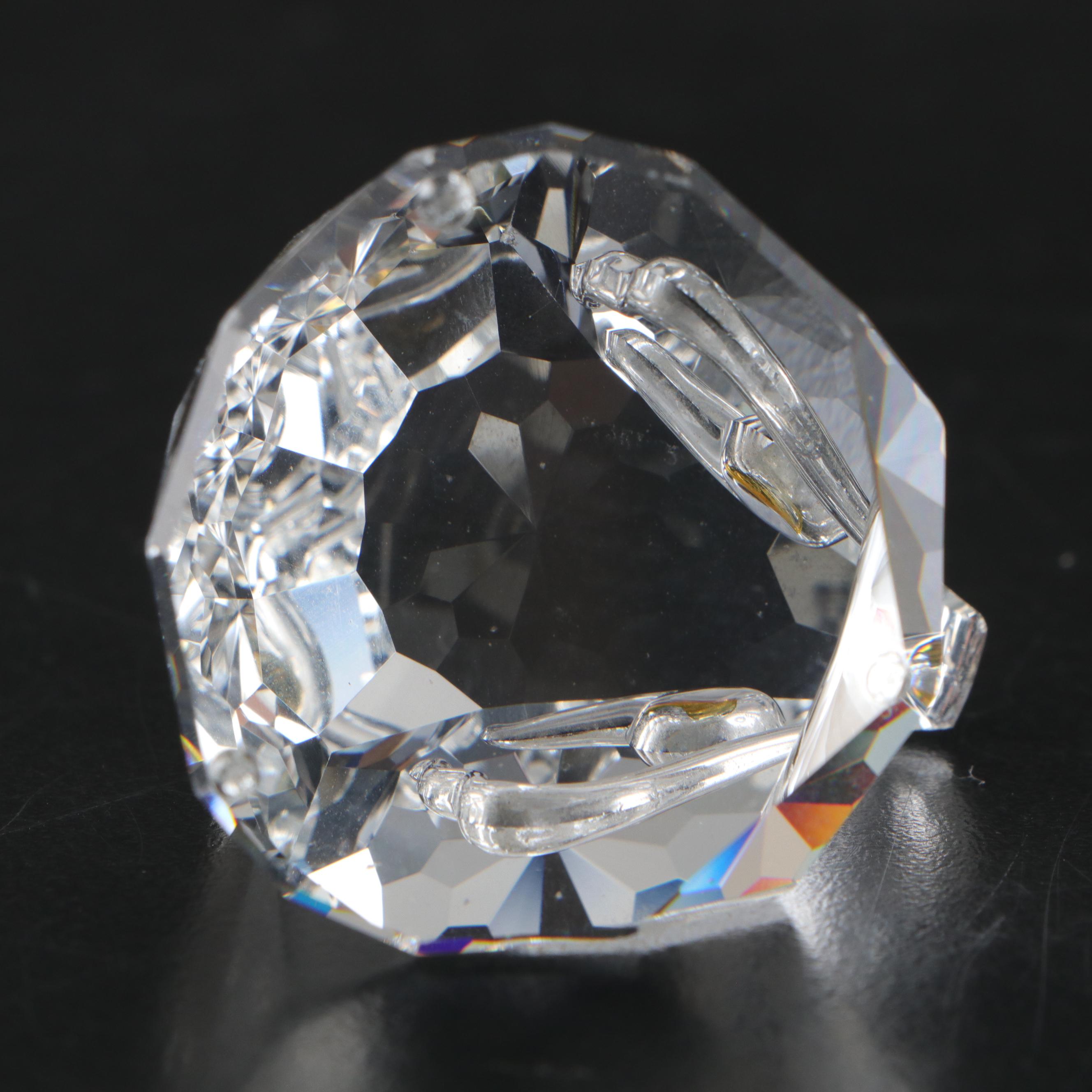 Swarovski Crystal Eagle Head Paperweight and Swan Figurine with More