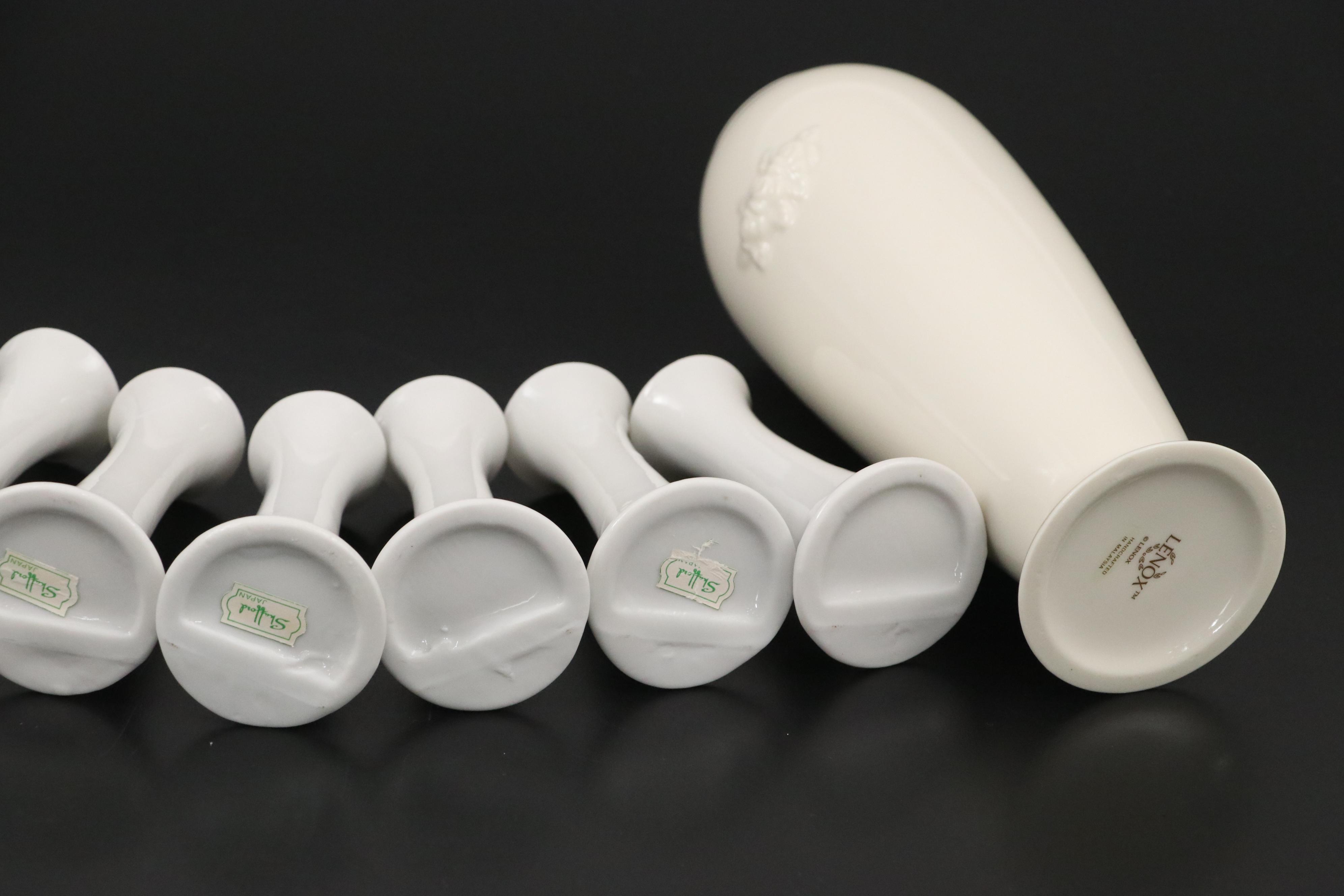 Morimura Bros Noritake Porcelain Plates, Tea Service and Lenox Vase, Vintage