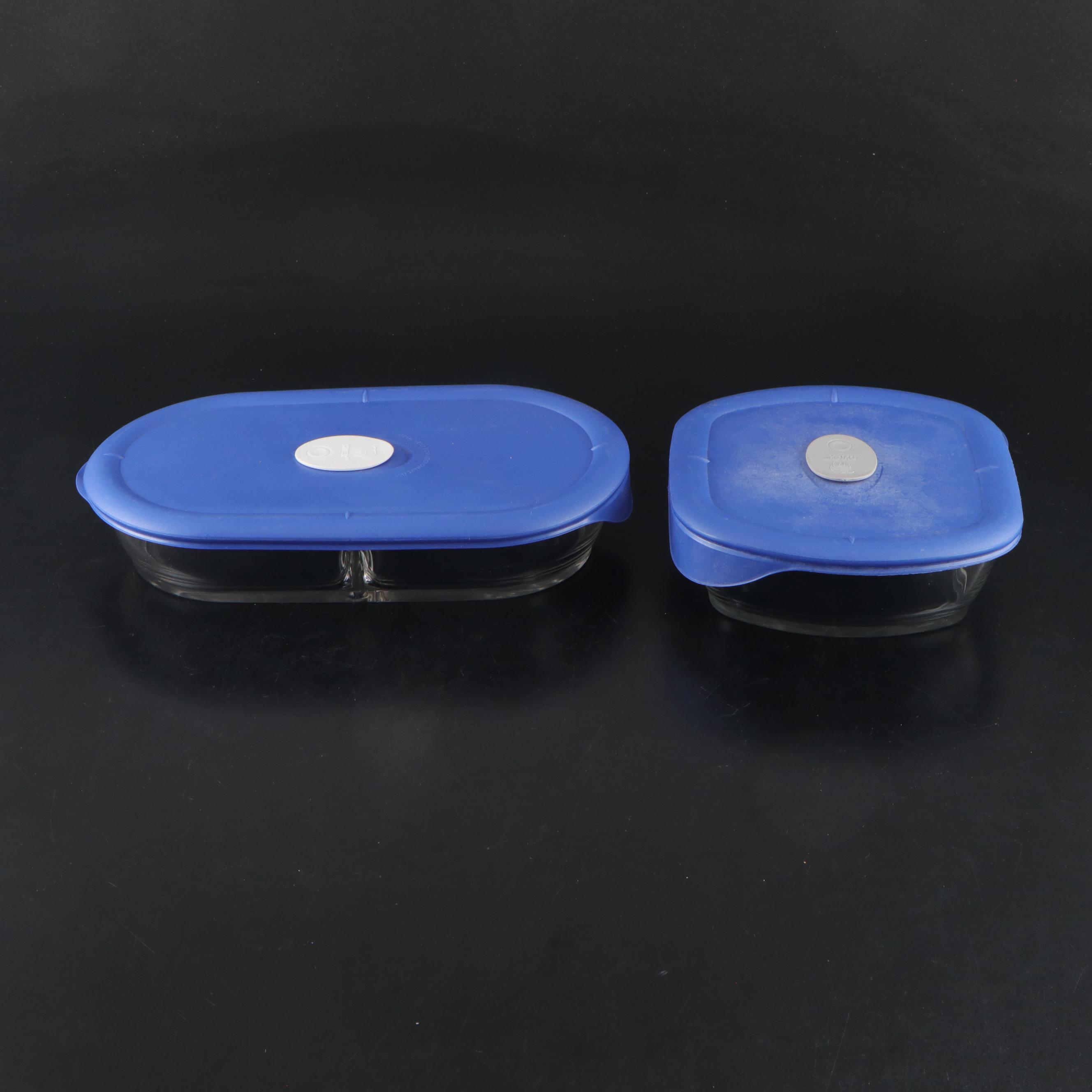 Pyrex Glass Food Containers with Plastic Lids and More Tupperware