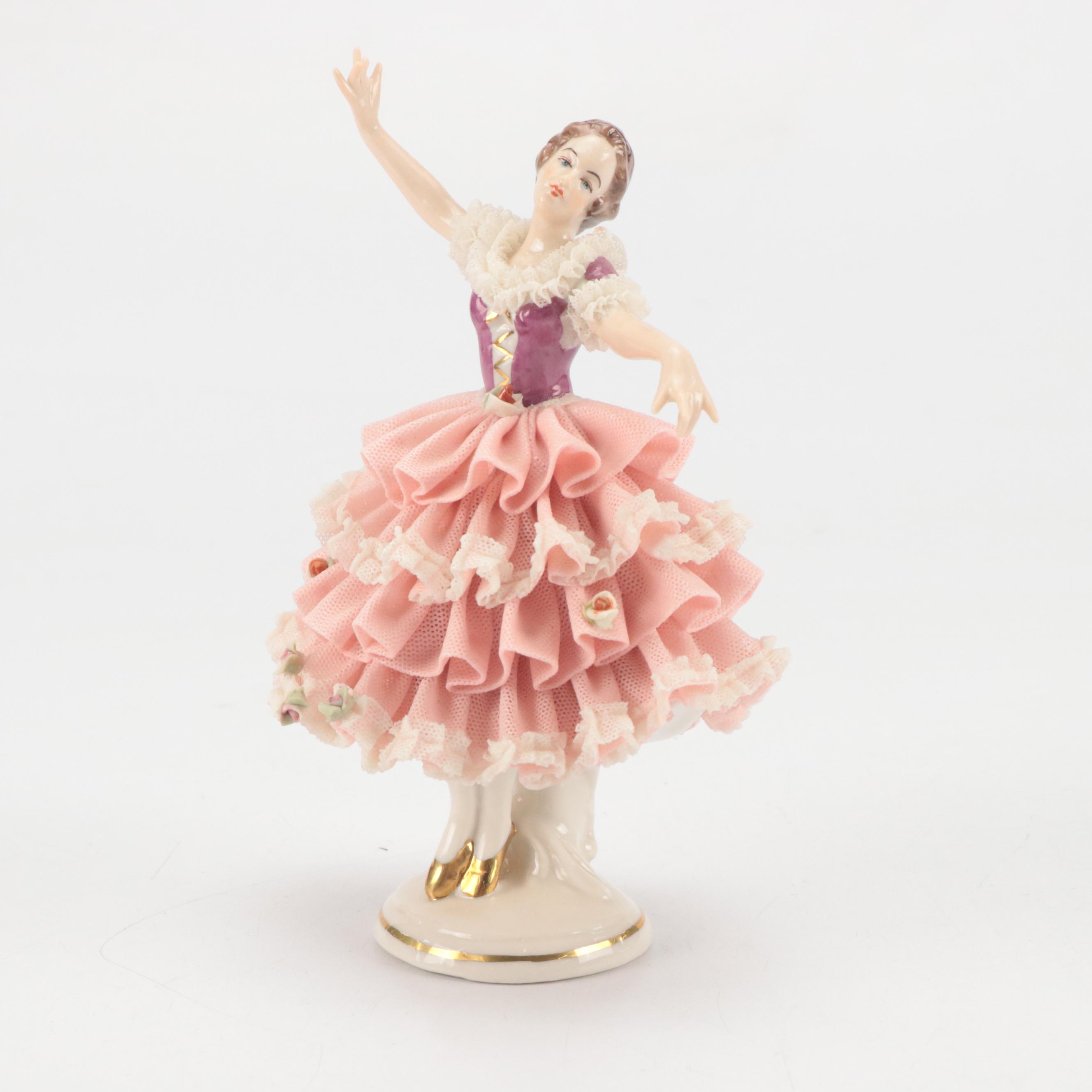 Royal Doulton "Enchantment" with Dresden Lace and Other Figurines