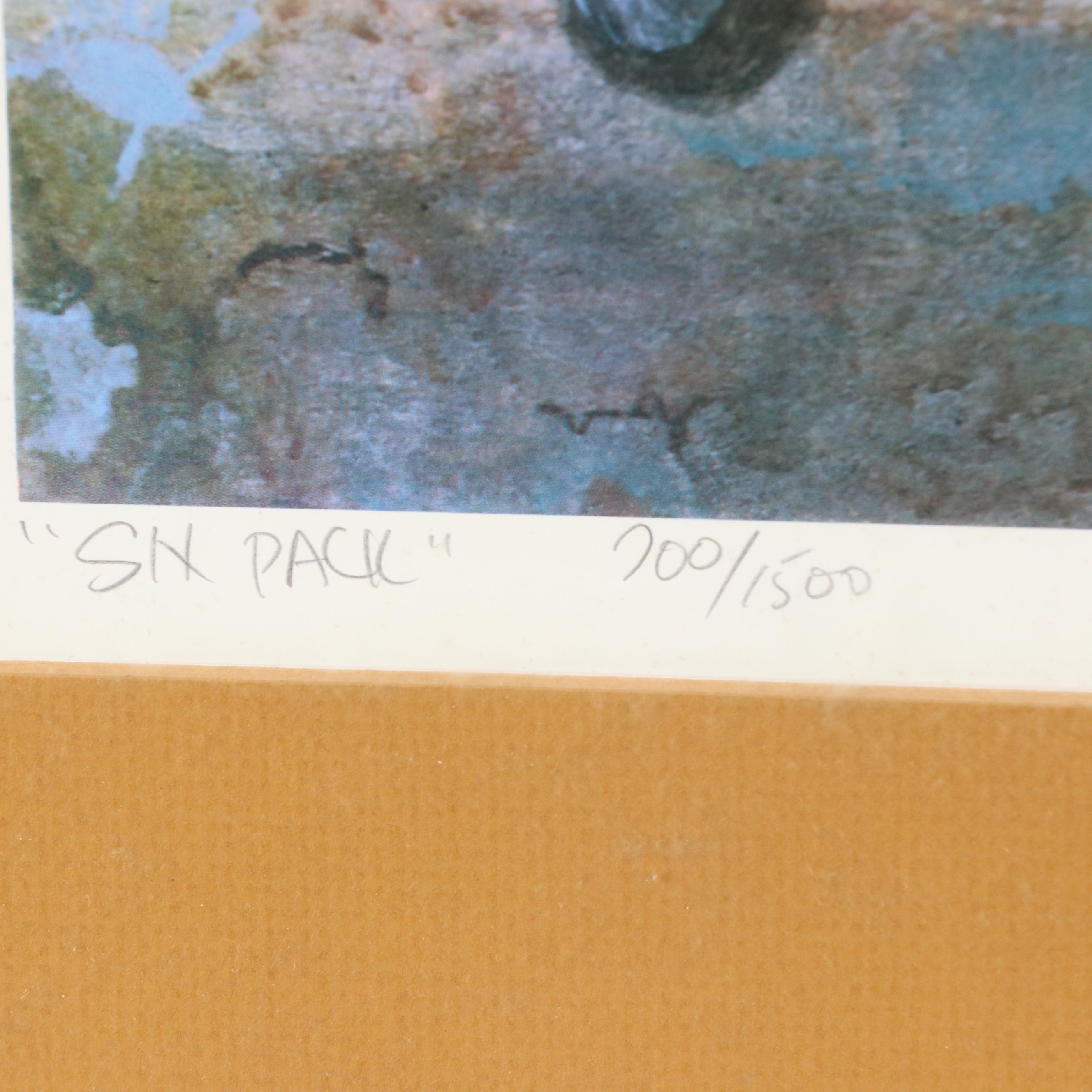 George Griff Offset Lithograph "Six Pack," Circa 1987