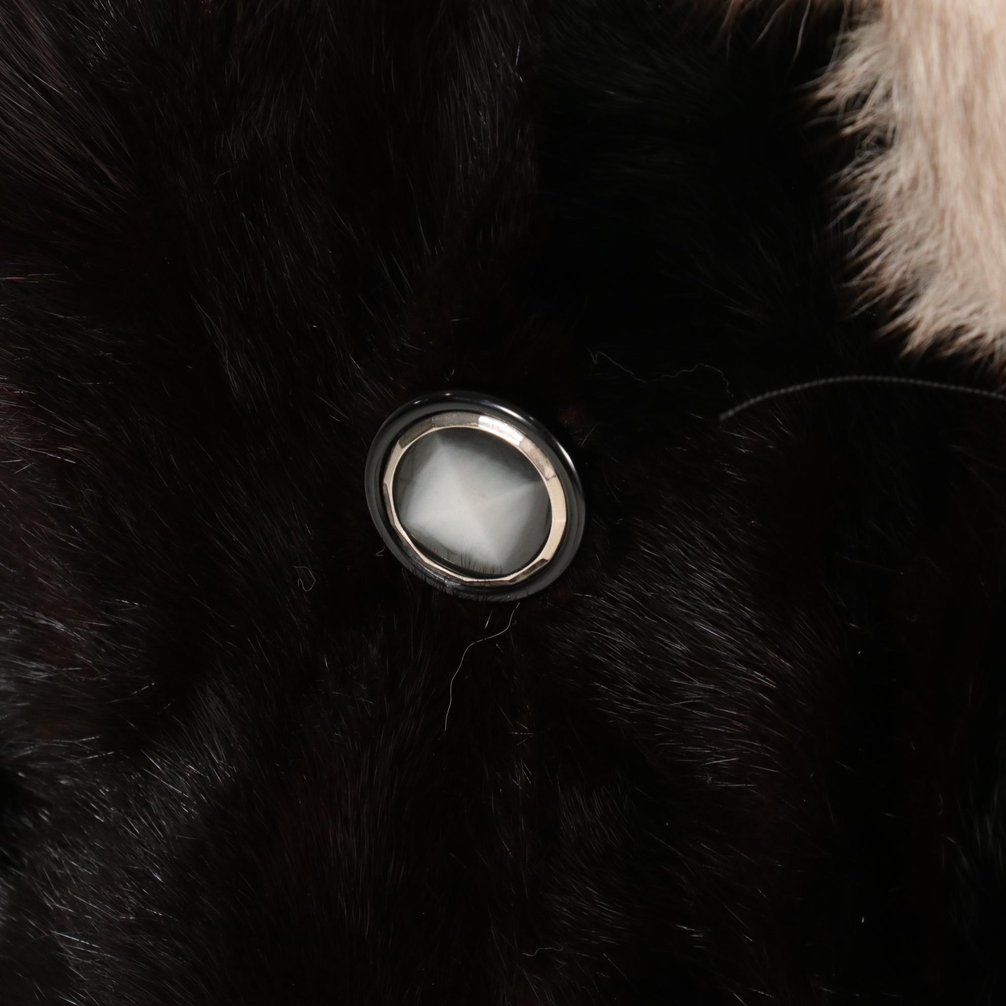 Vintage Mink Paw and Fox Fur Coat with Zip-Off Hem