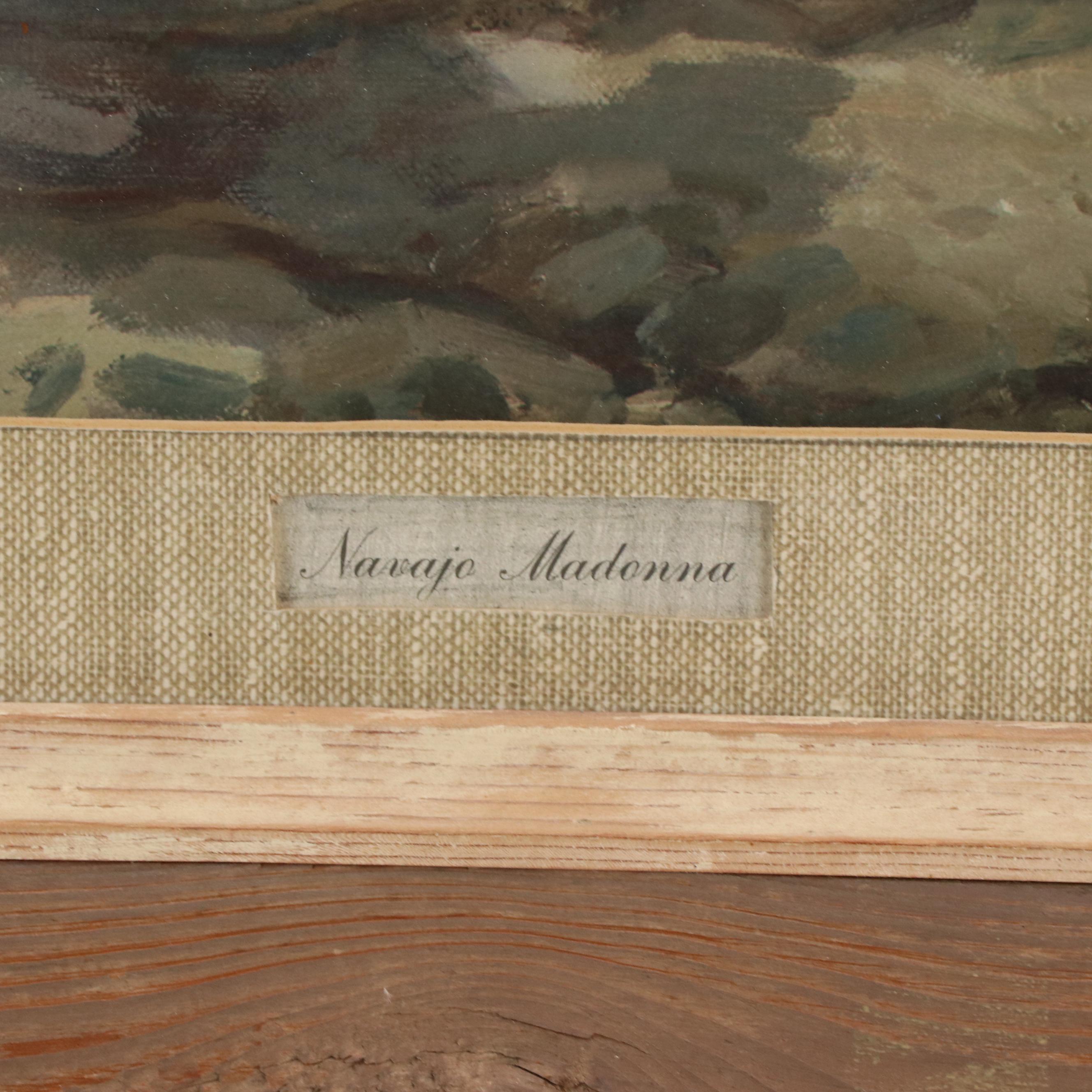 Olaf Carl Wieghorst Offset Lithograph "Navajo Madonna"
