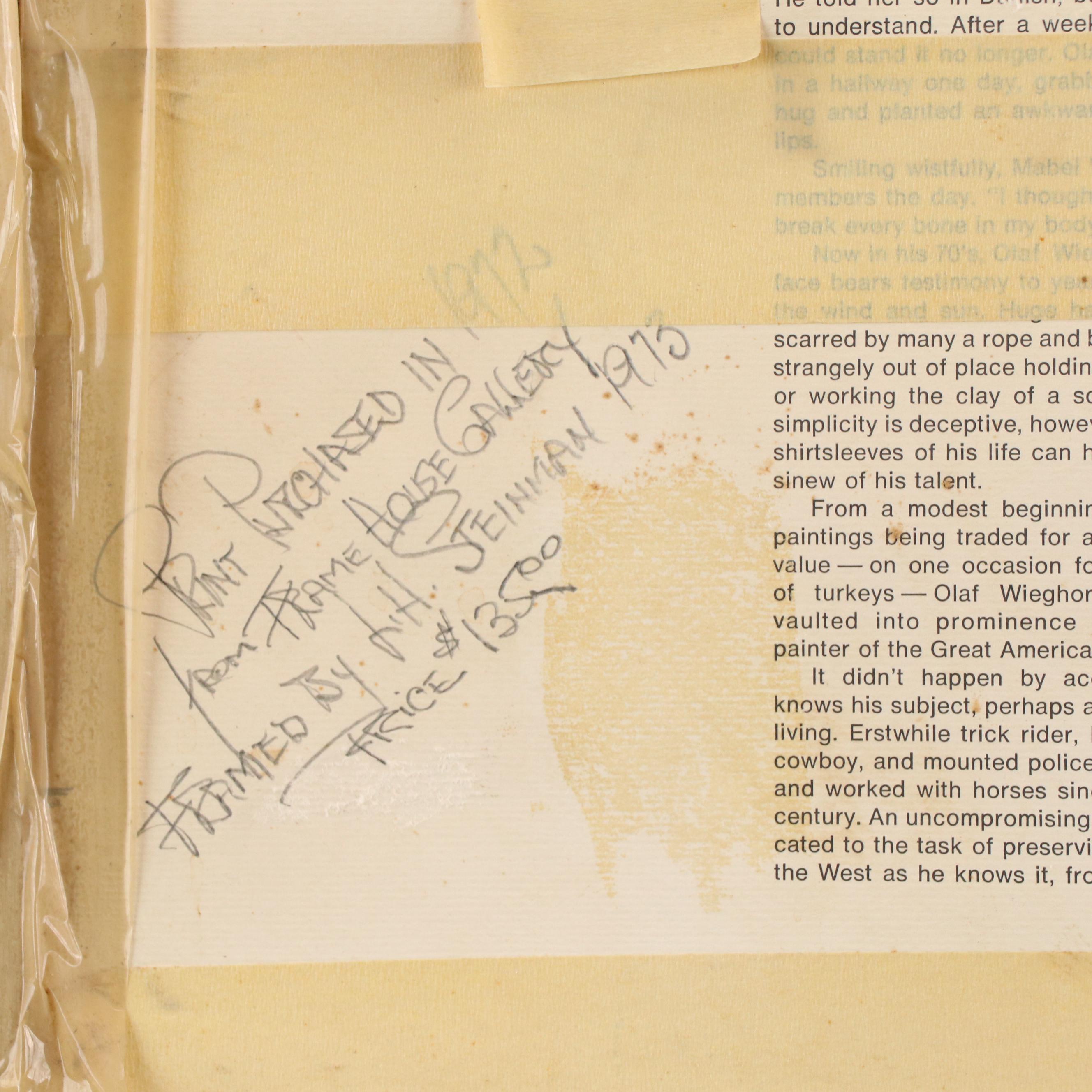 Olaf Carl Wieghorst Offset Lithograph "Navajo Madonna"