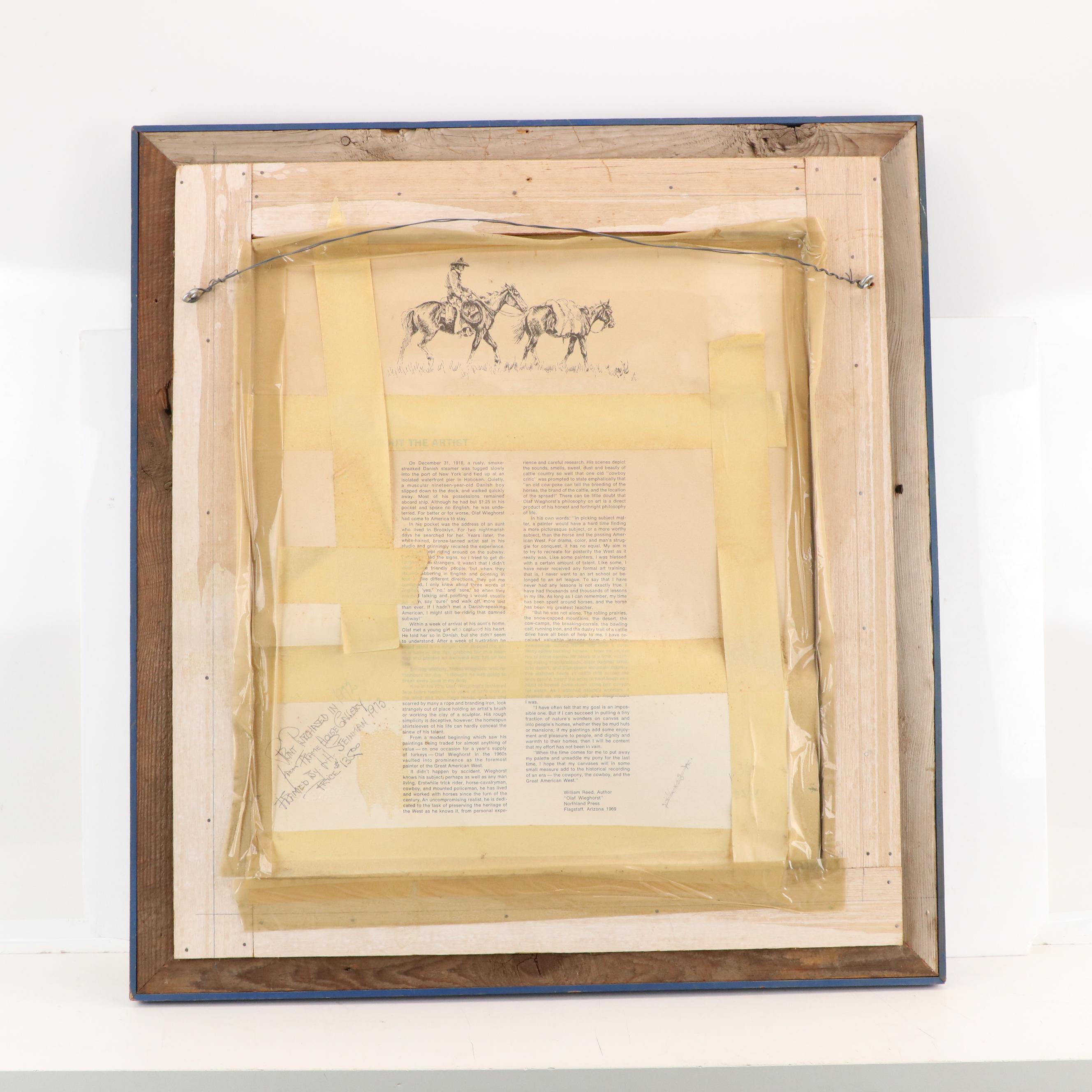 Olaf Carl Wieghorst Offset Lithograph "Navajo Madonna"