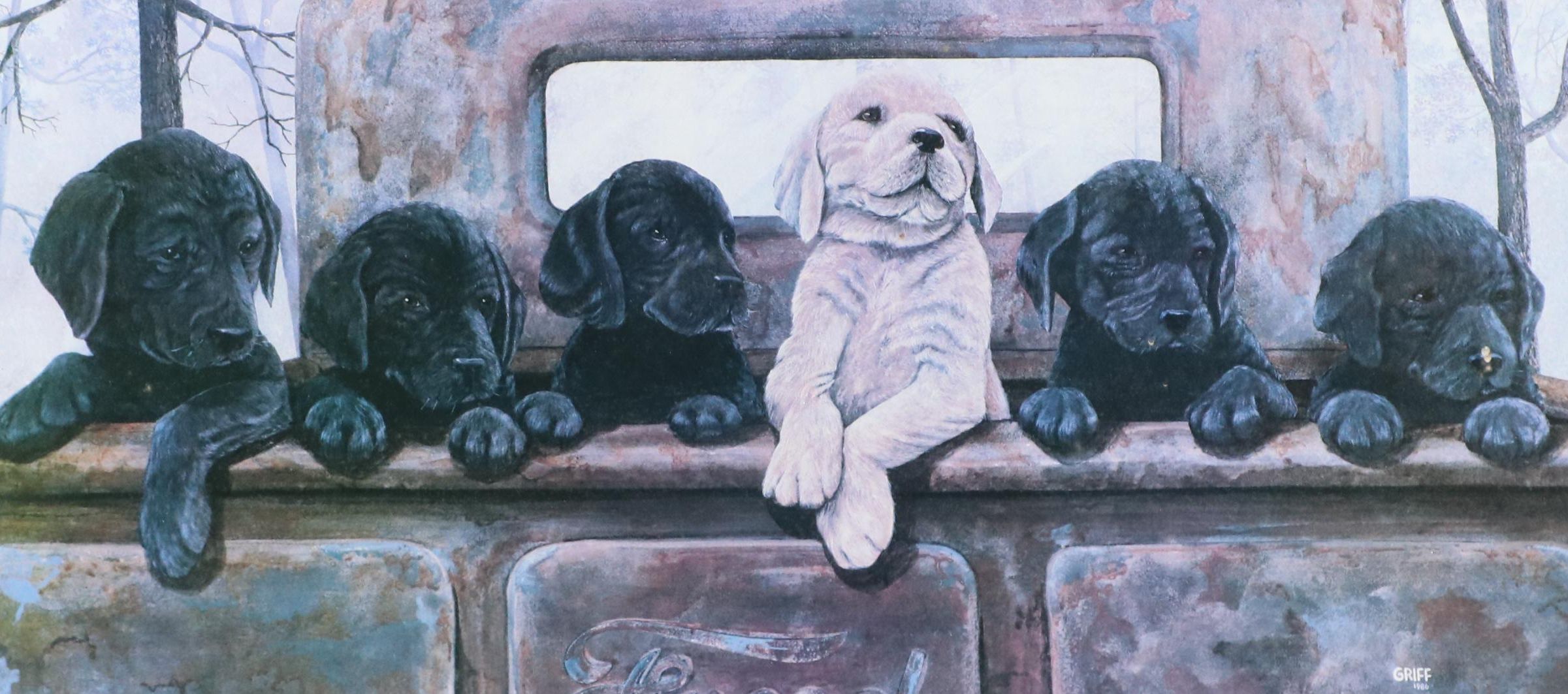 George Griff Offset Lithograph "Six Pack," Circa 1987