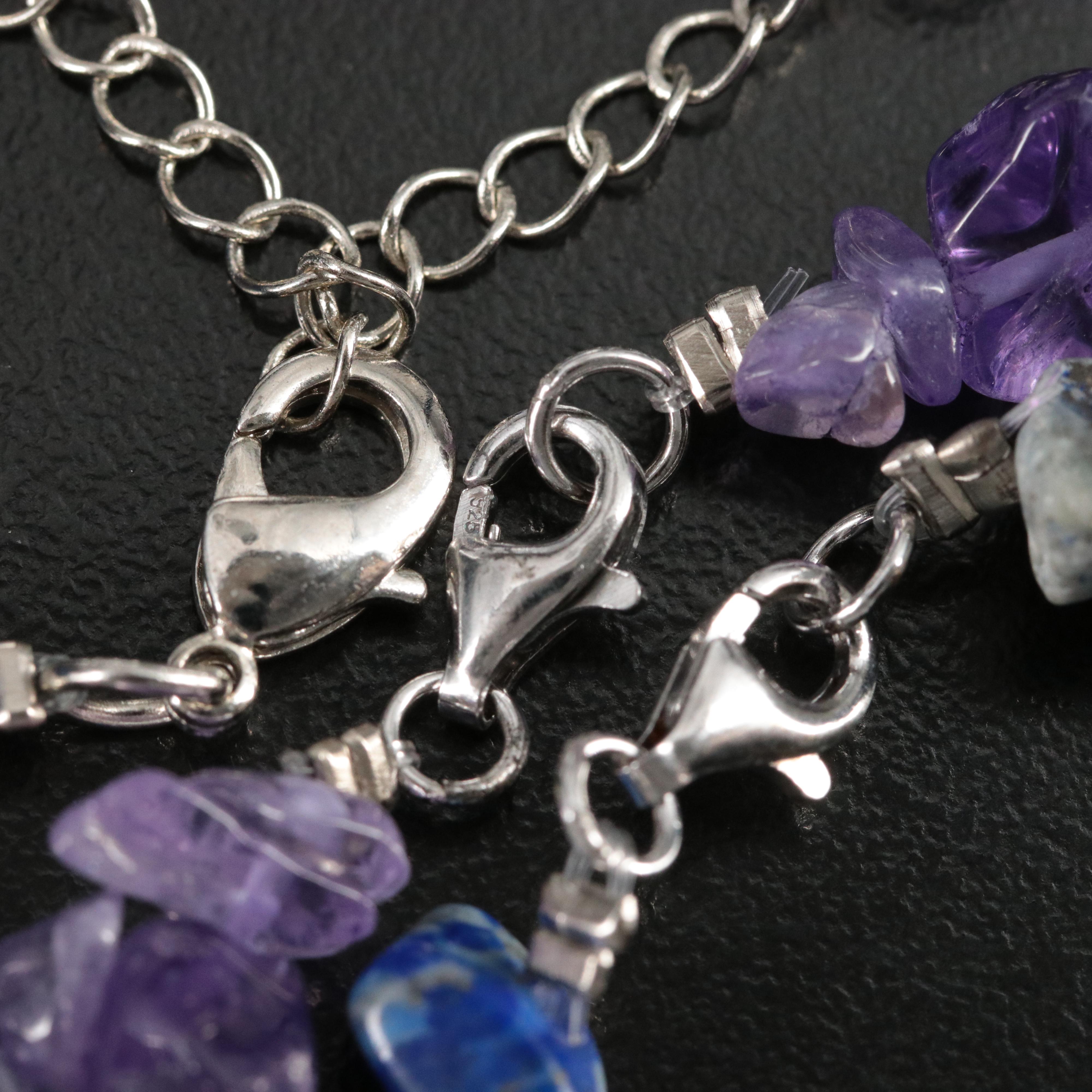 Lapis Lazuli, Pearl and Sterling Featured in Necklace and Bracelet Collection
