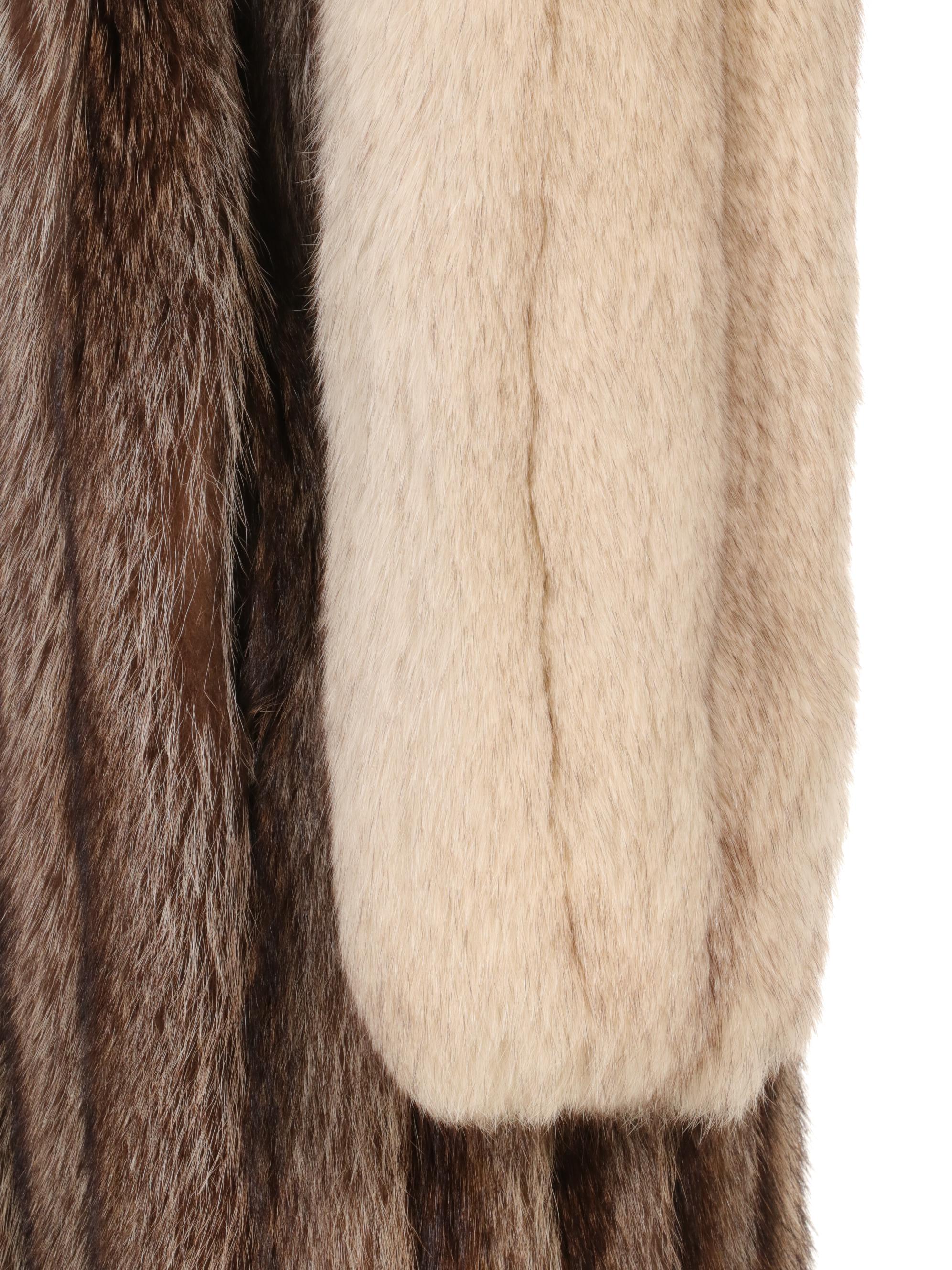 Vintage Raccoon and Fox Fur Long Coat