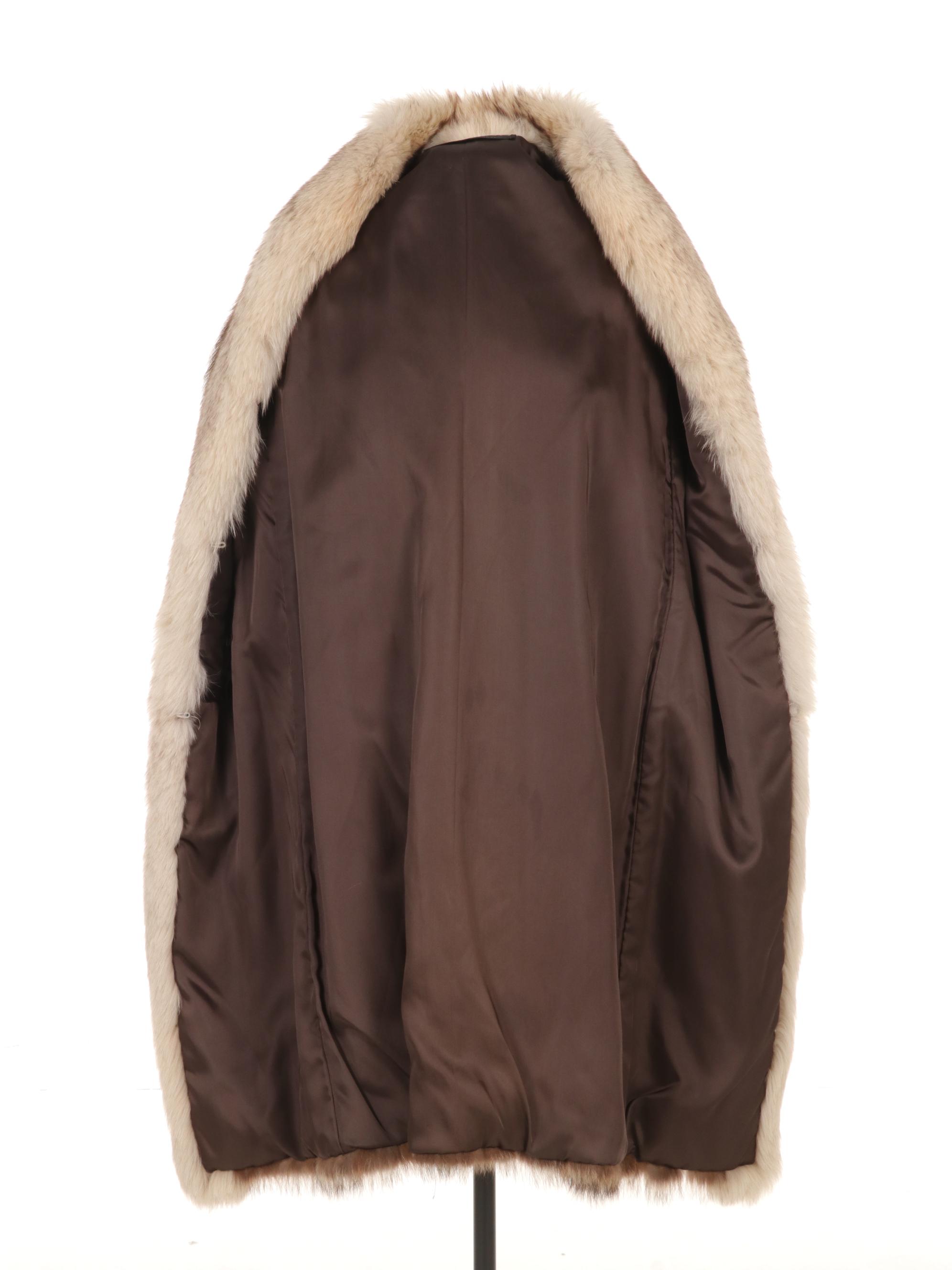 Vintage Raccoon and Fox Fur Long Coat