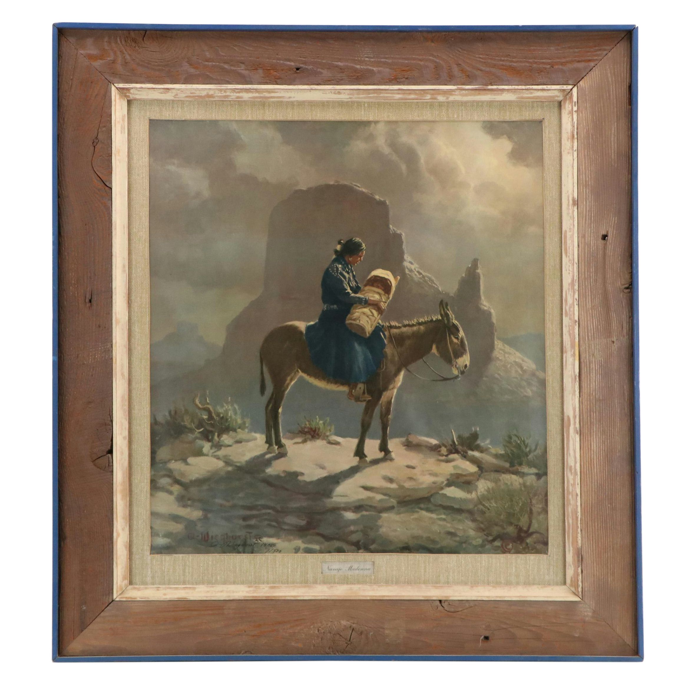 Olaf Carl Wieghorst Offset Lithograph "Navajo Madonna"