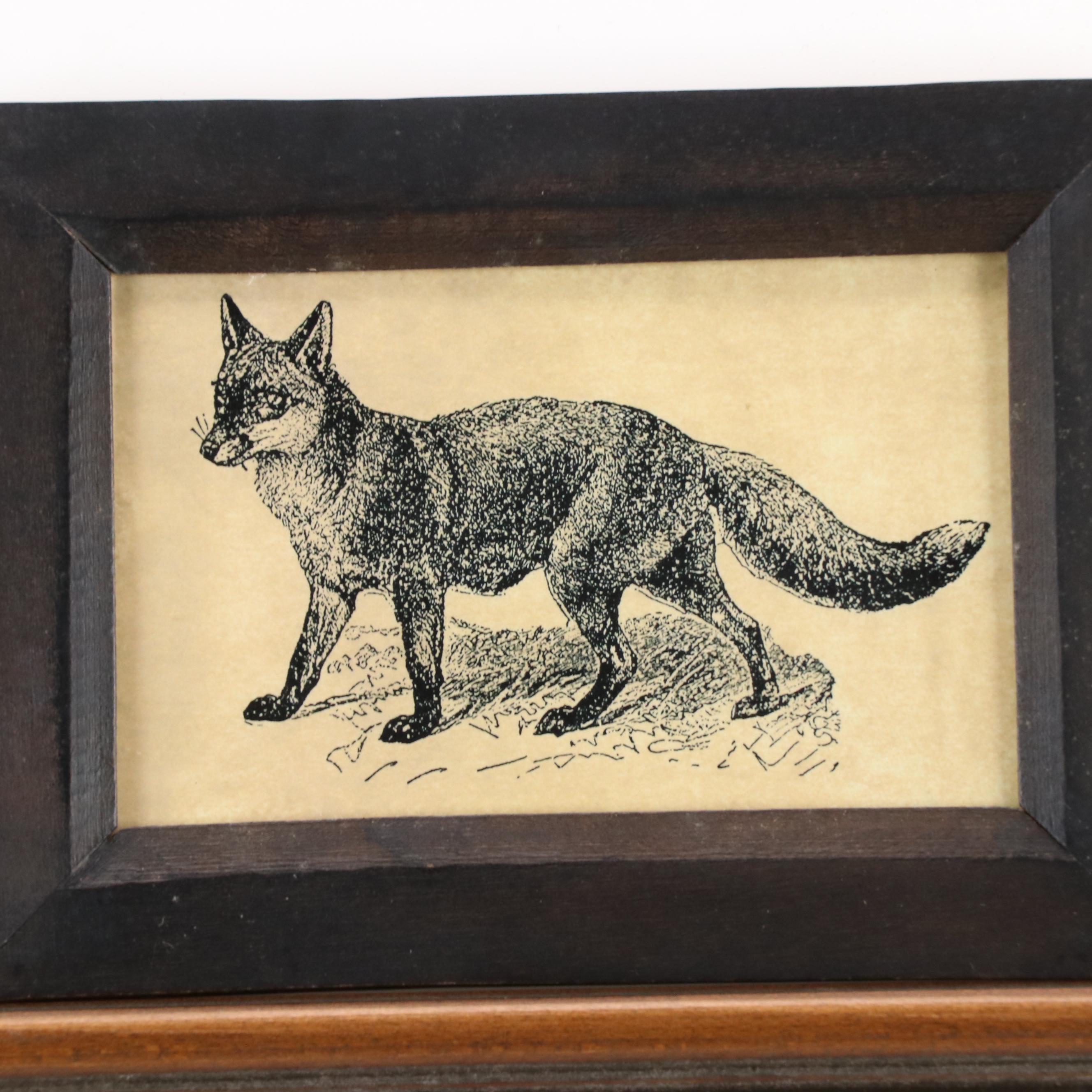 Fox Prints Including Guy Coheleach Offset Lithograph