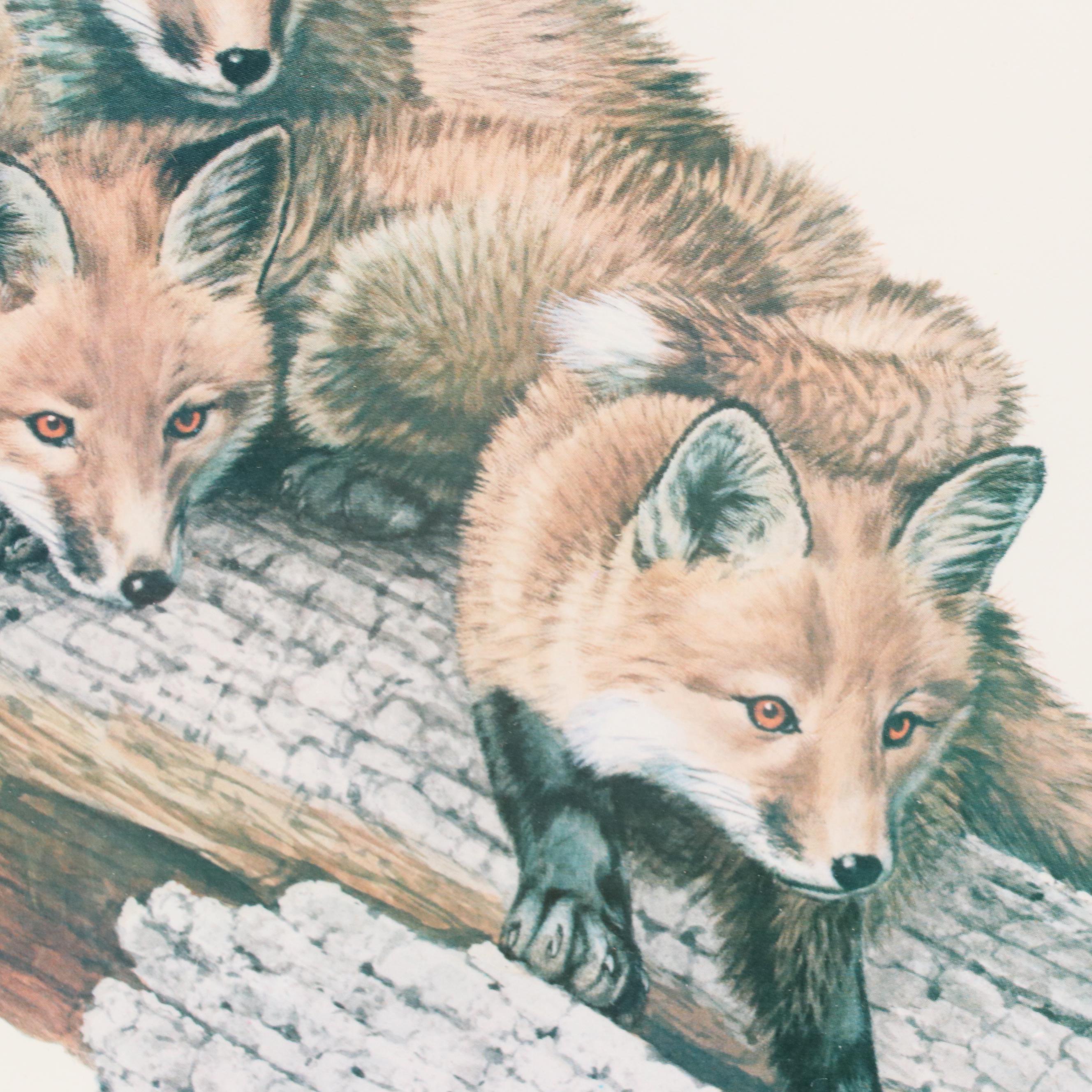 Fox Prints Including Guy Coheleach Offset Lithograph