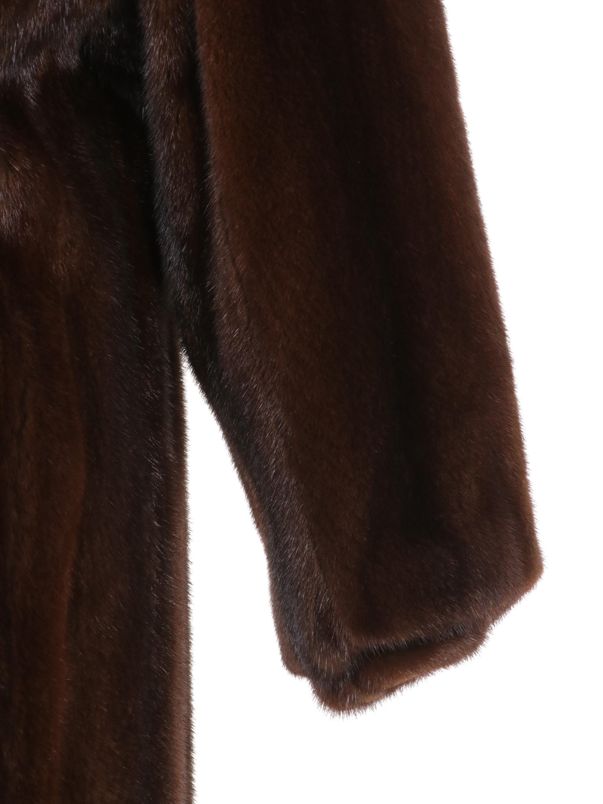 Long Chestnut Mink Fur Coat