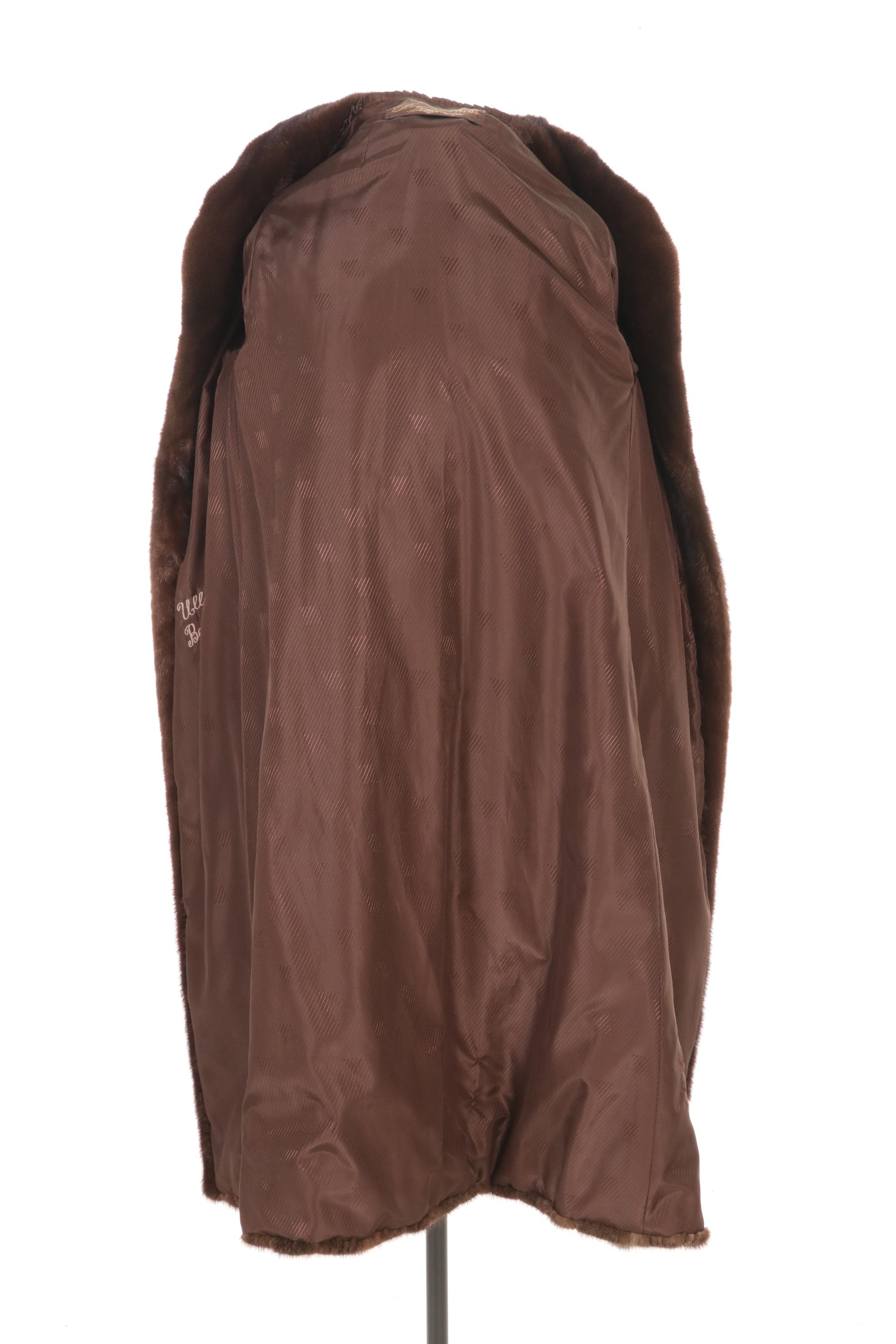 Long Chestnut Mink Fur Coat