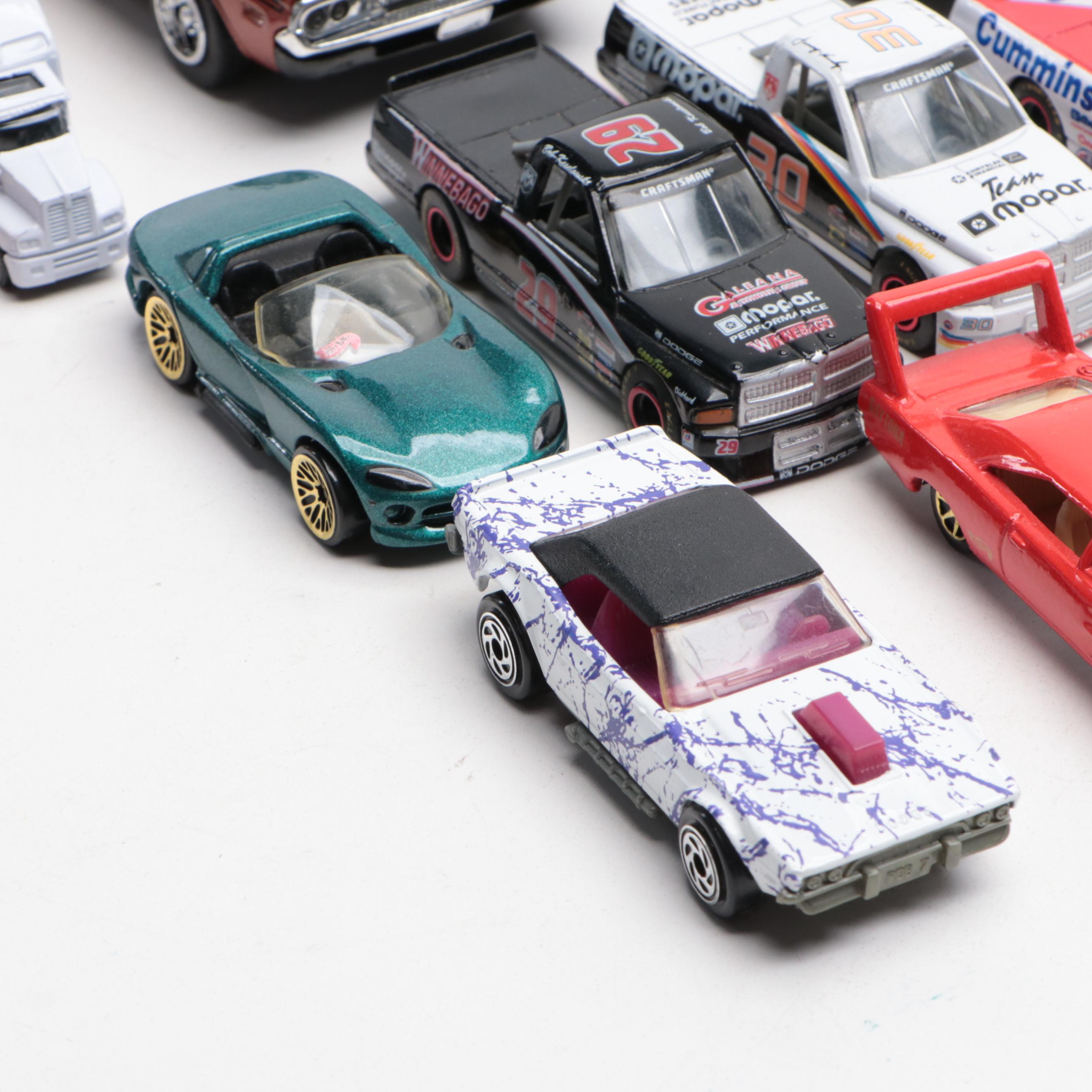 Matchbox and Hot Wheels Diecast Toy Cars with '93 Dodge Intrepid Model Car