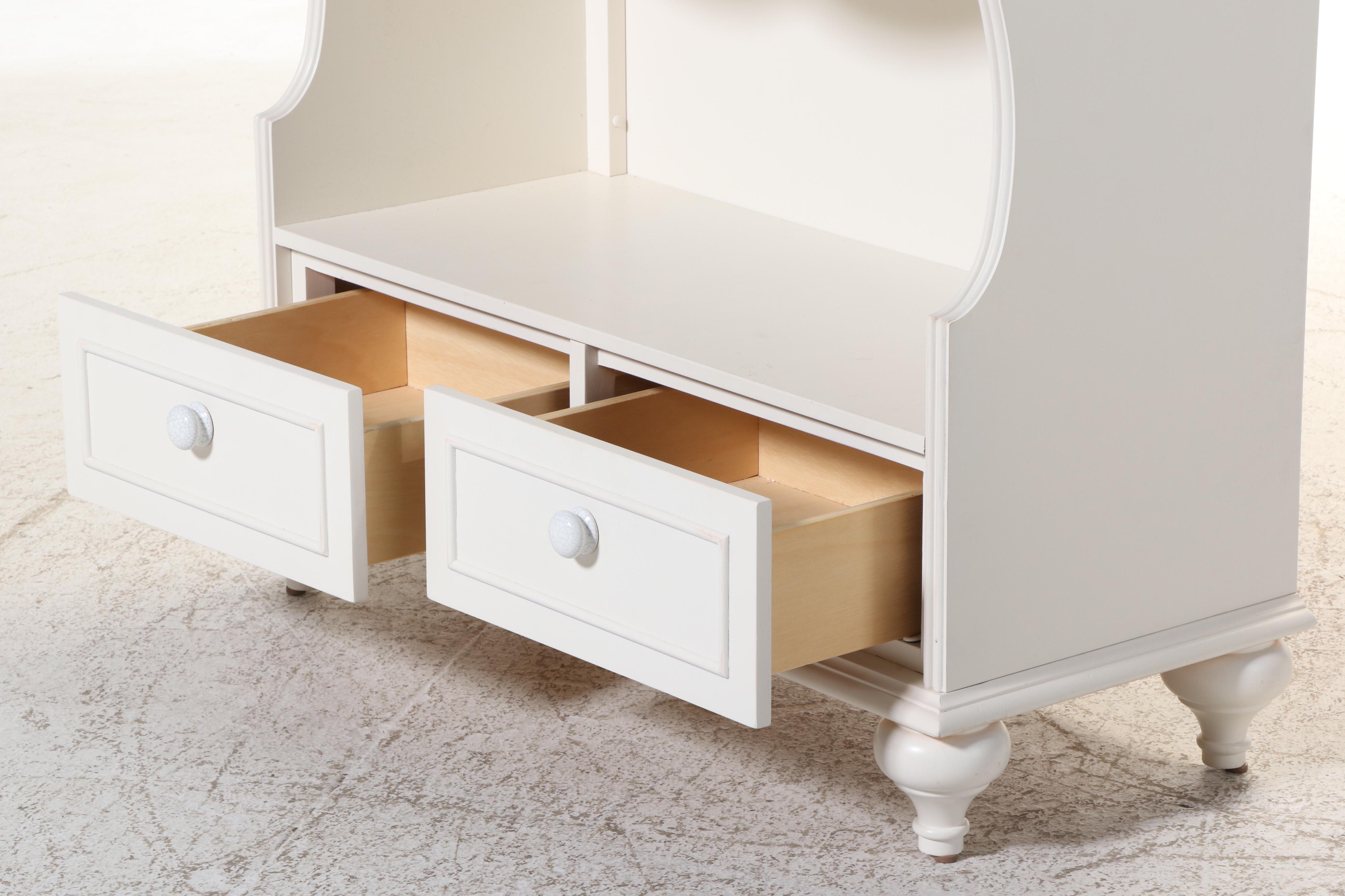 Legacy Classic Furniture White-Painted Bookcase and Nightstand