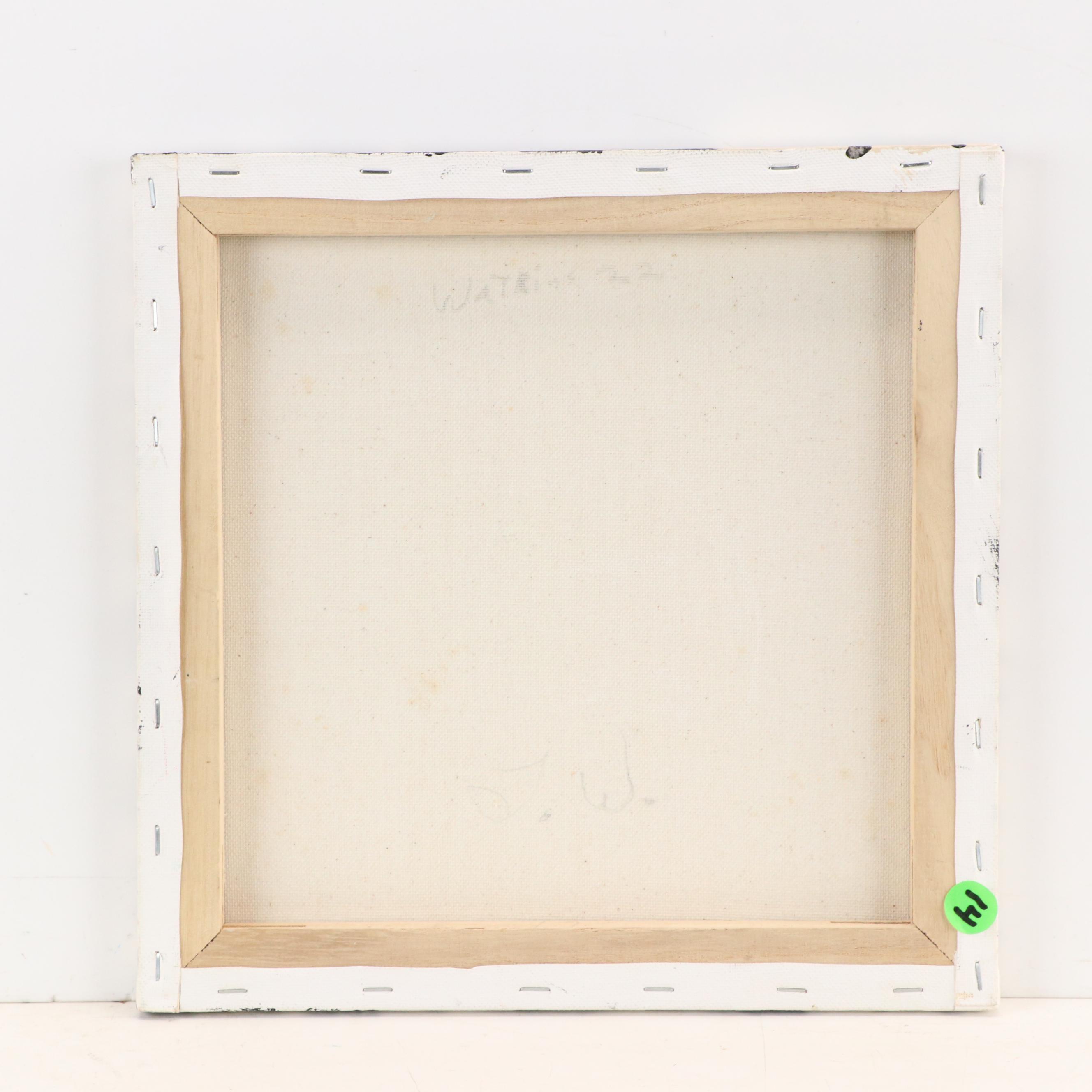 J. Thomas Watkins Modernist Stylized Acrylic Portrait, 2022