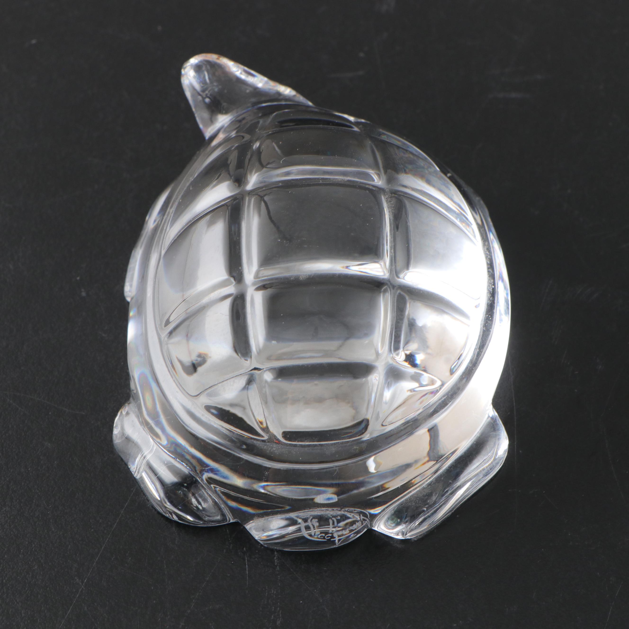 Baccarat Crystal Turtle Figurine