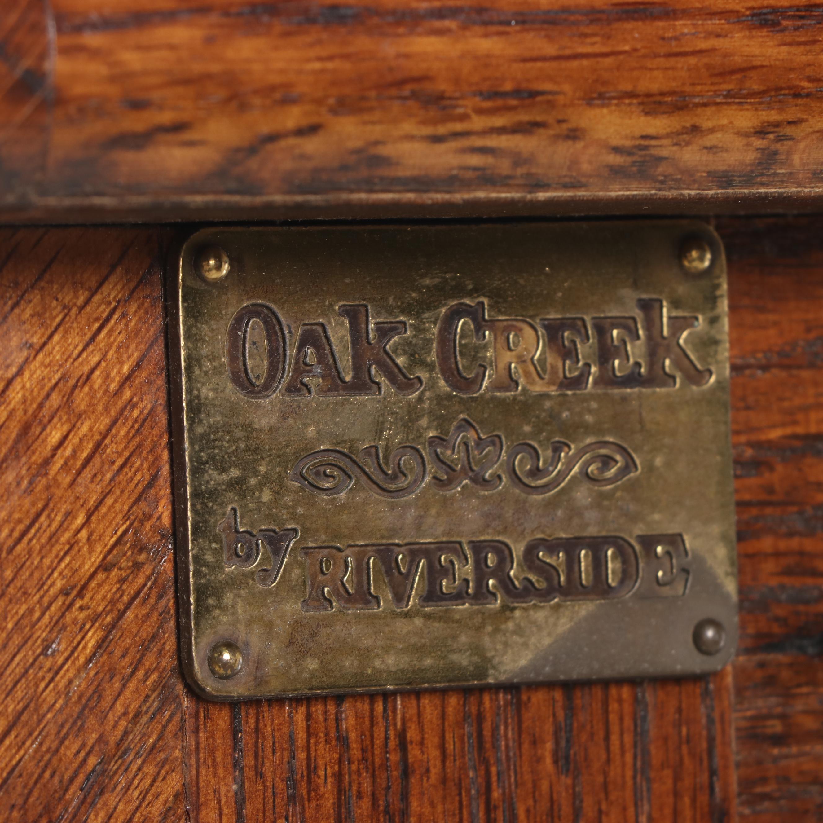 Riverside Furniture "Oak Creek" Roll-Top Desk, Late 20th Century
