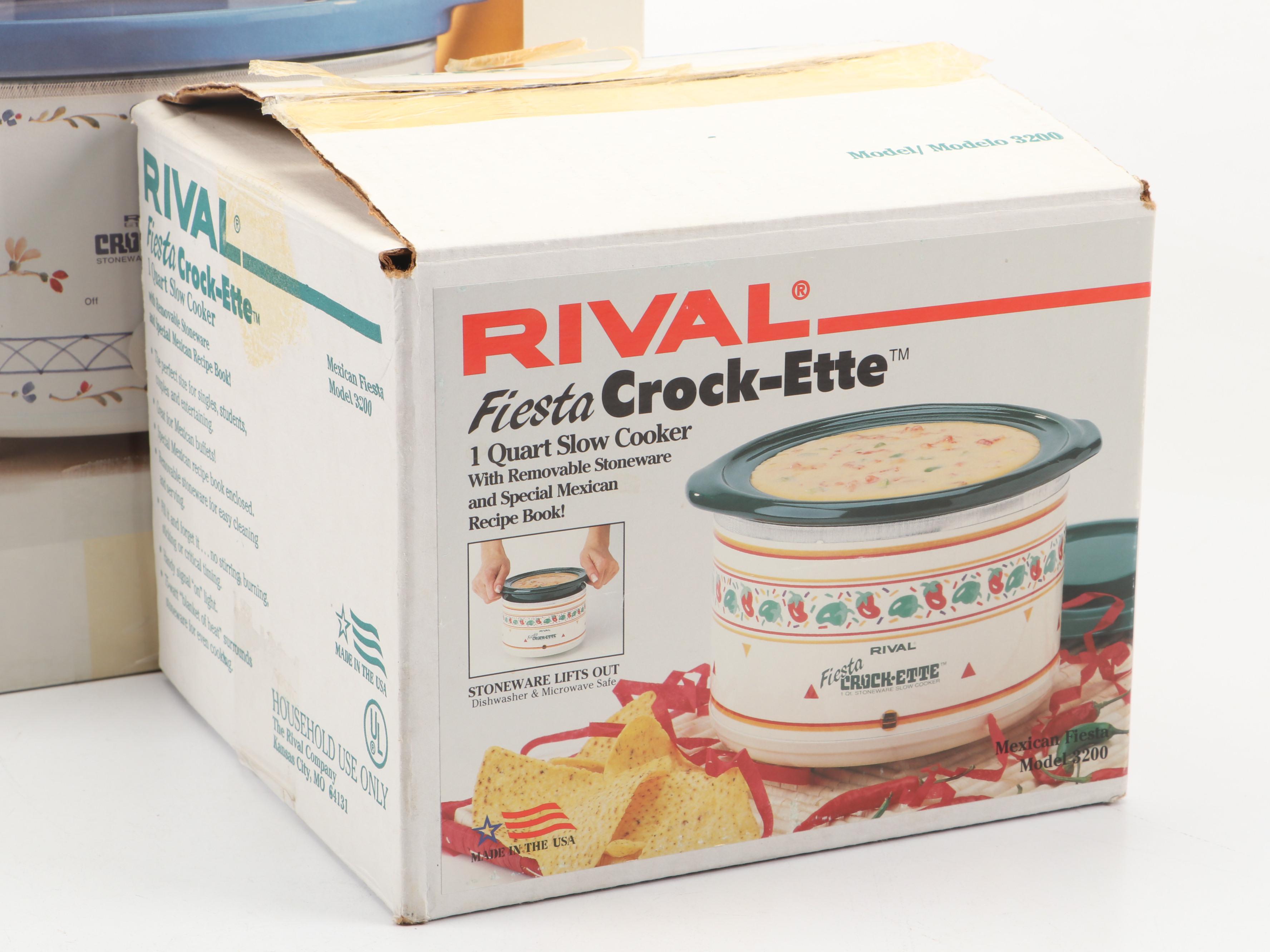 Rival Select Crock Pot Stoneware Slow Cooker and Fiesta Crock-Ette Slow Cooker