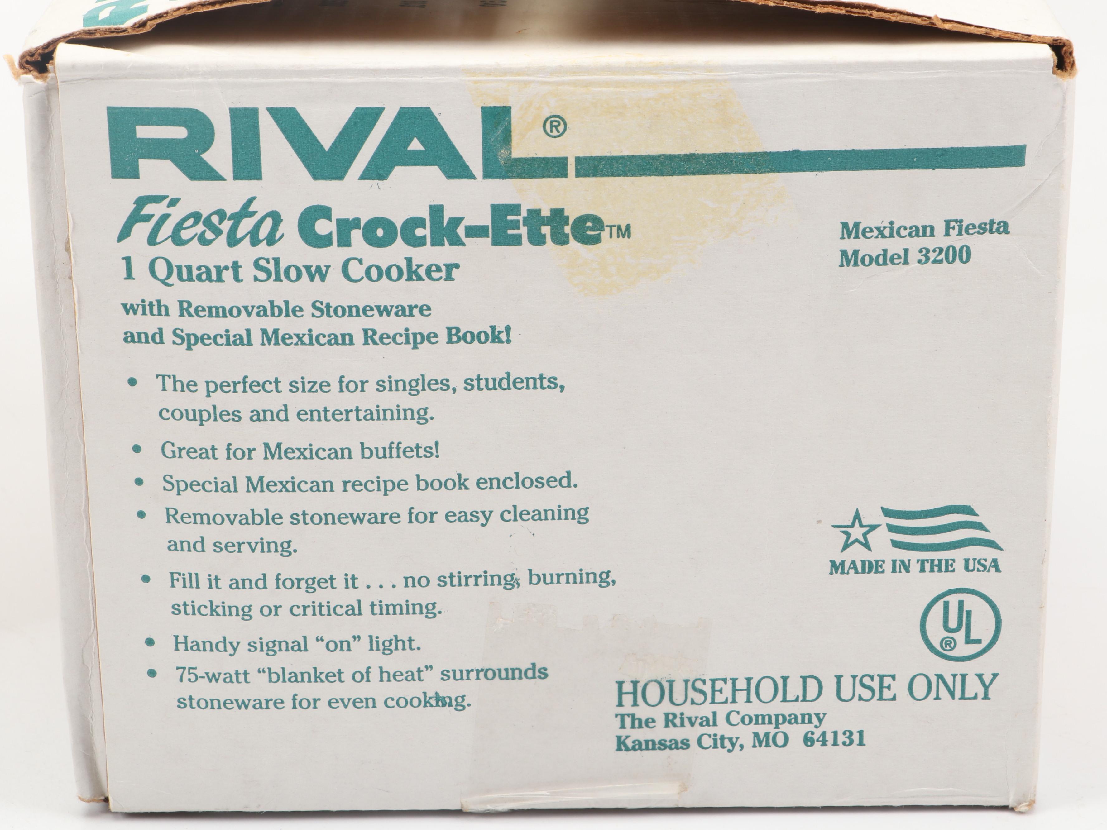 Rival Select Crock Pot Stoneware Slow Cooker and Fiesta Crock-Ette Slow Cooker