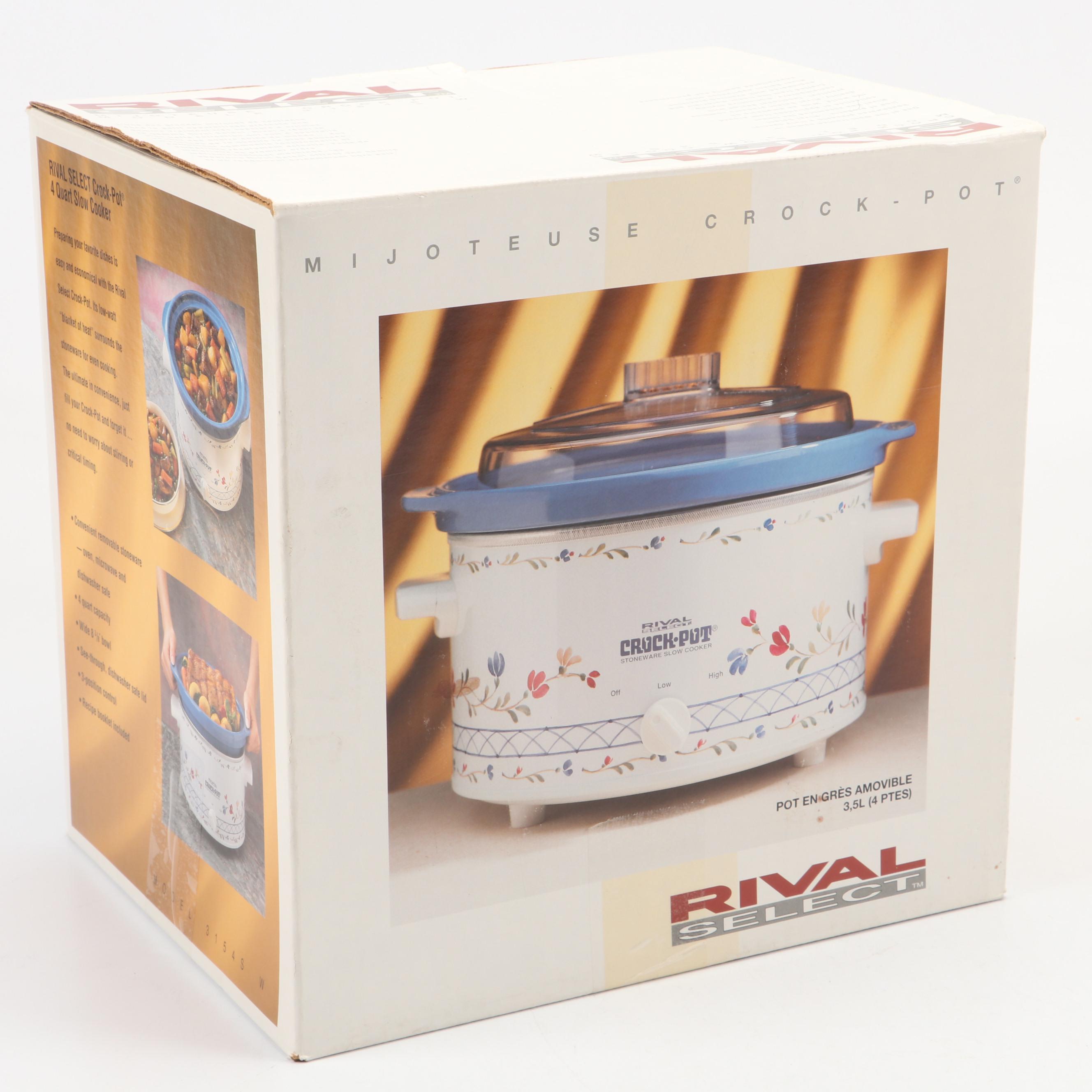Rival Select Crock Pot Stoneware Slow Cooker and Fiesta Crock-Ette Slow Cooker