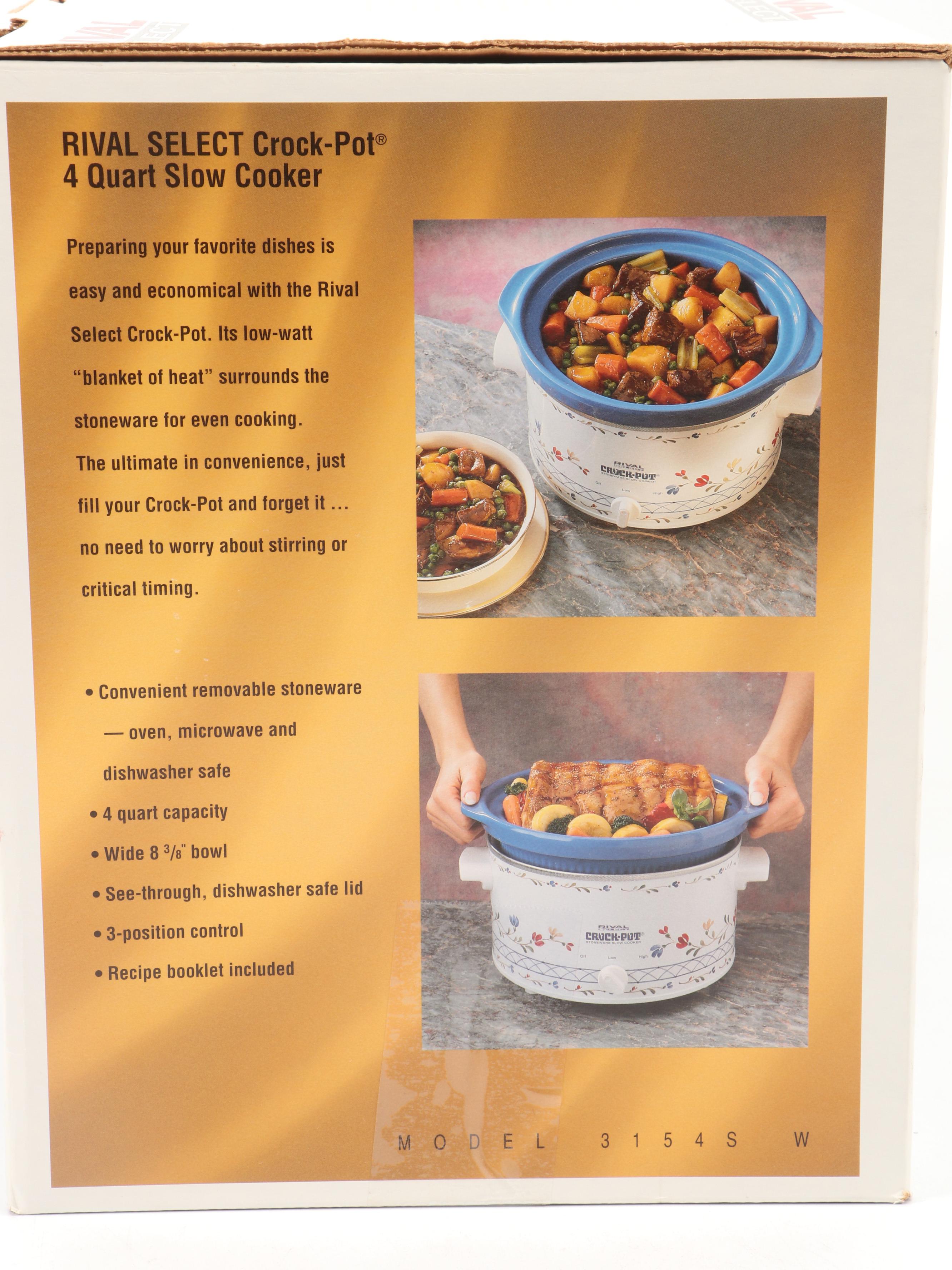 Rival Select Crock Pot Stoneware Slow Cooker and Fiesta Crock-Ette Slow Cooker