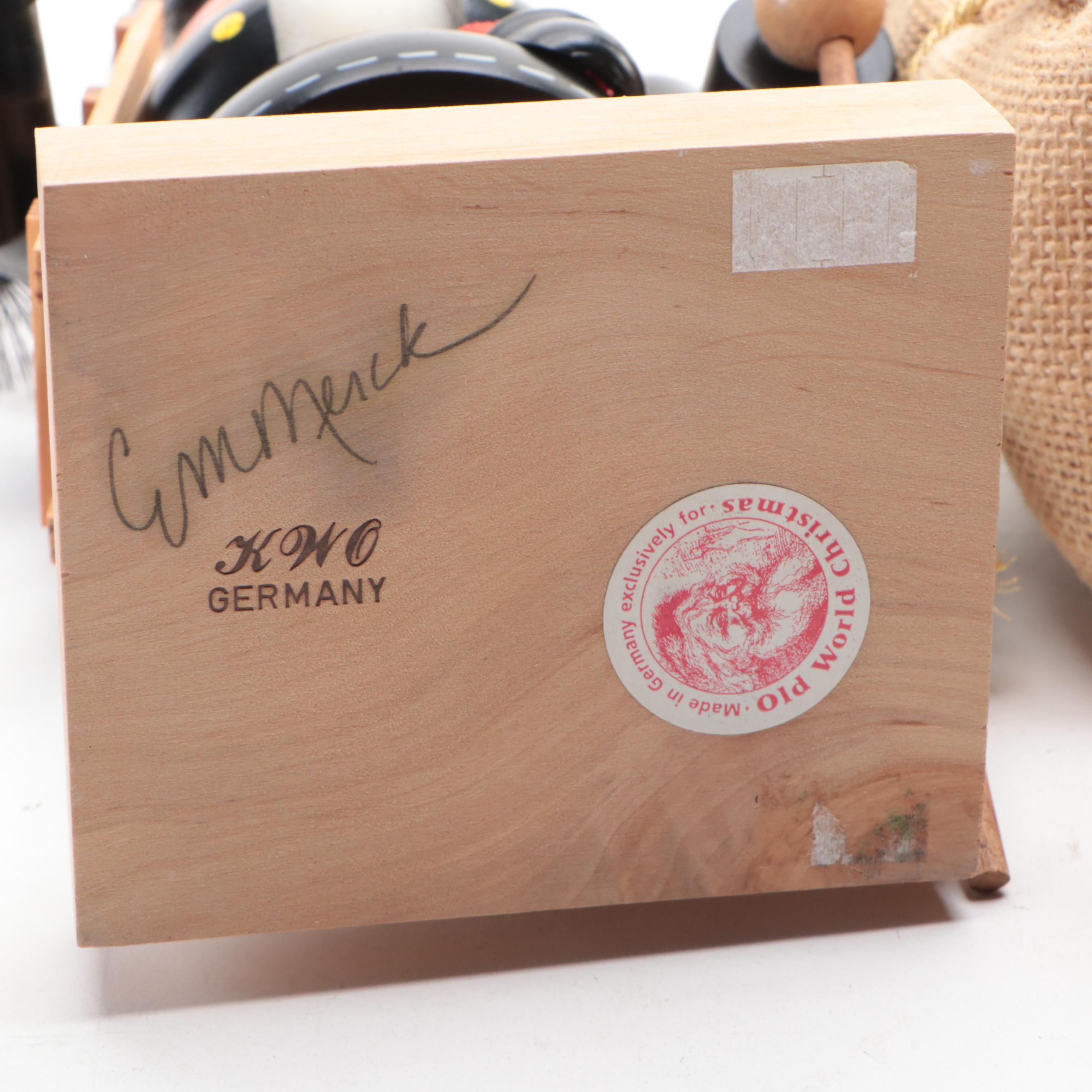 Steinbach and KWO Handcrafted Novelty Wood Nutcrackers