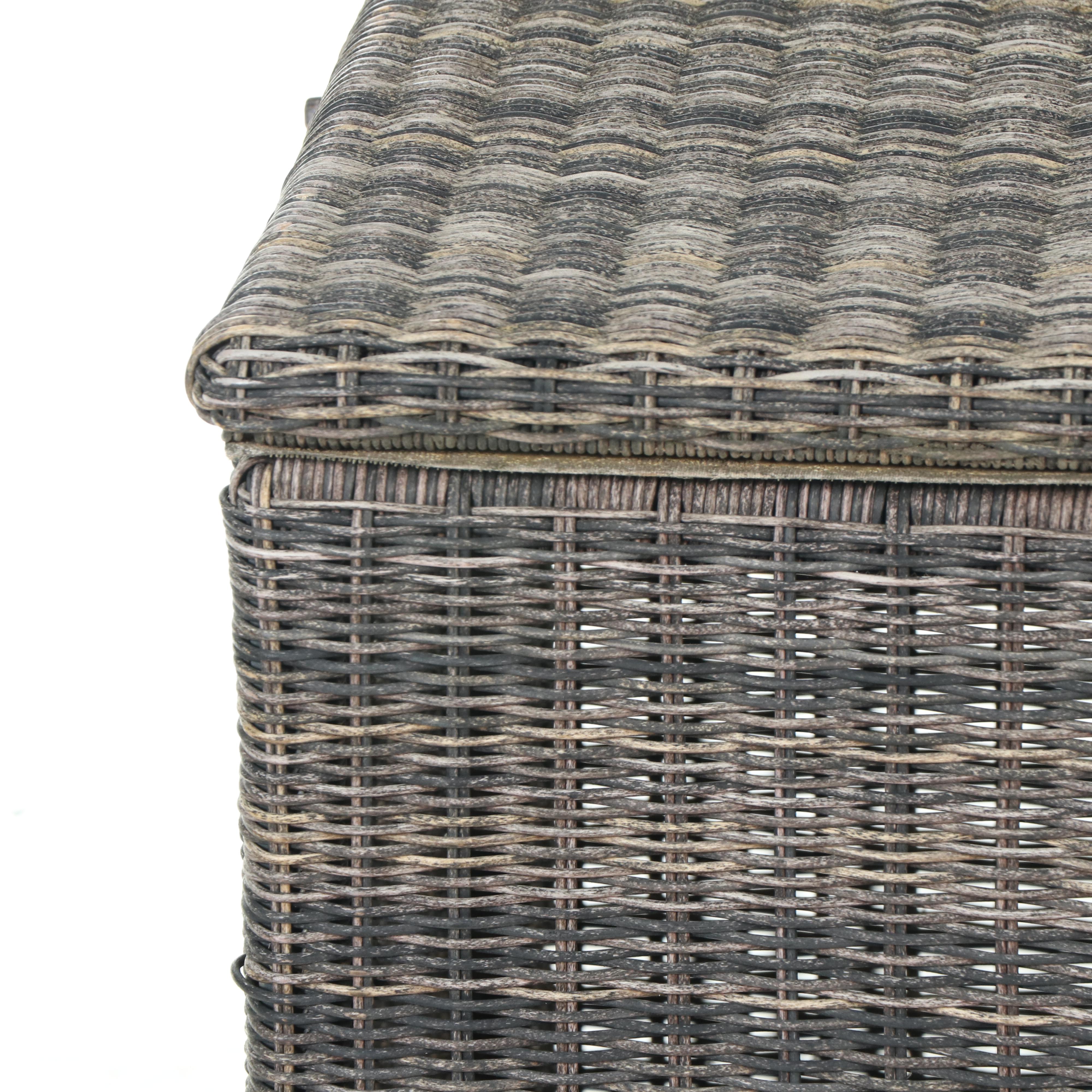 Wicker Lift-Lid Deck Box
