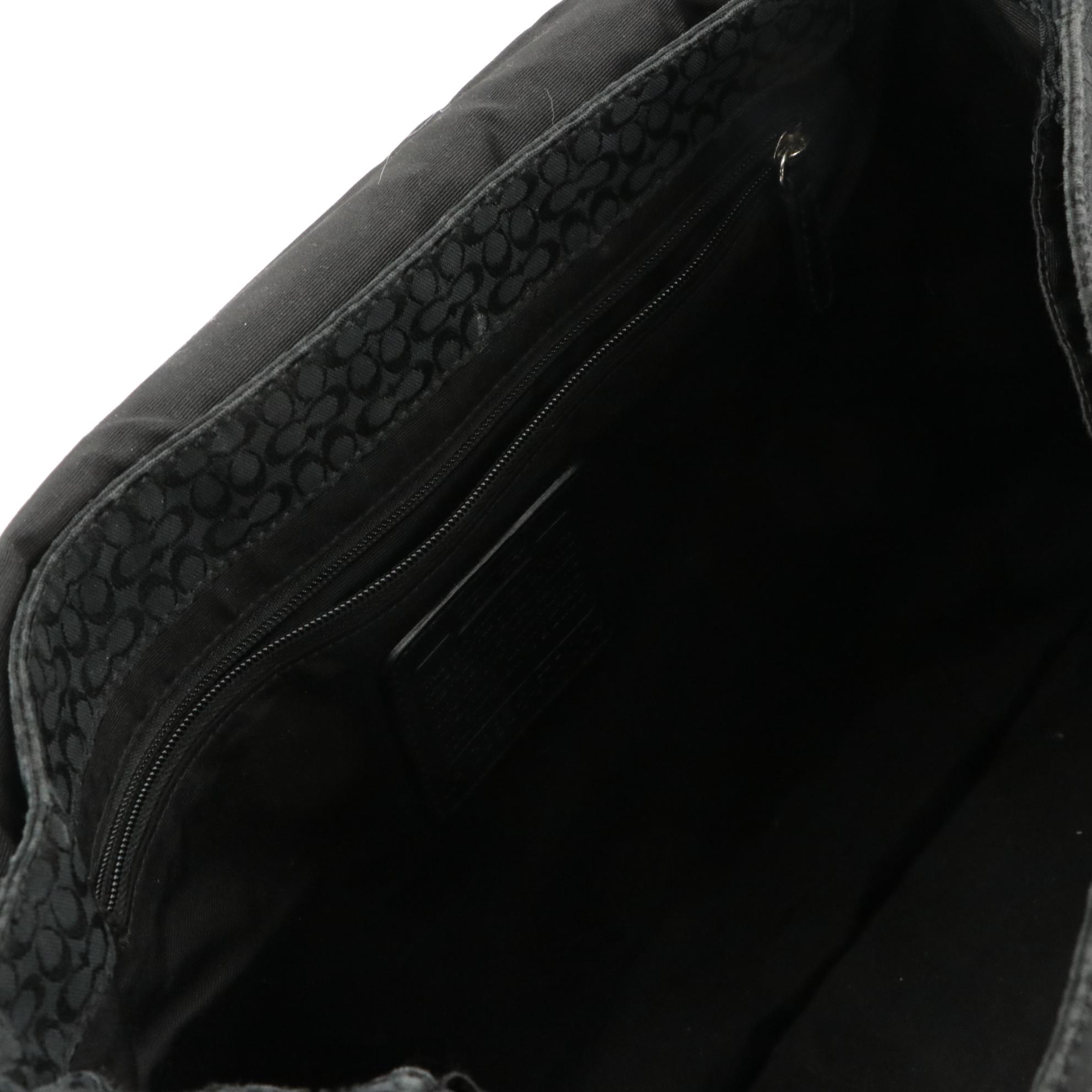 Coach Hudson Commuter Briefcase Bag in Black Signature Canvas and Leather Trim