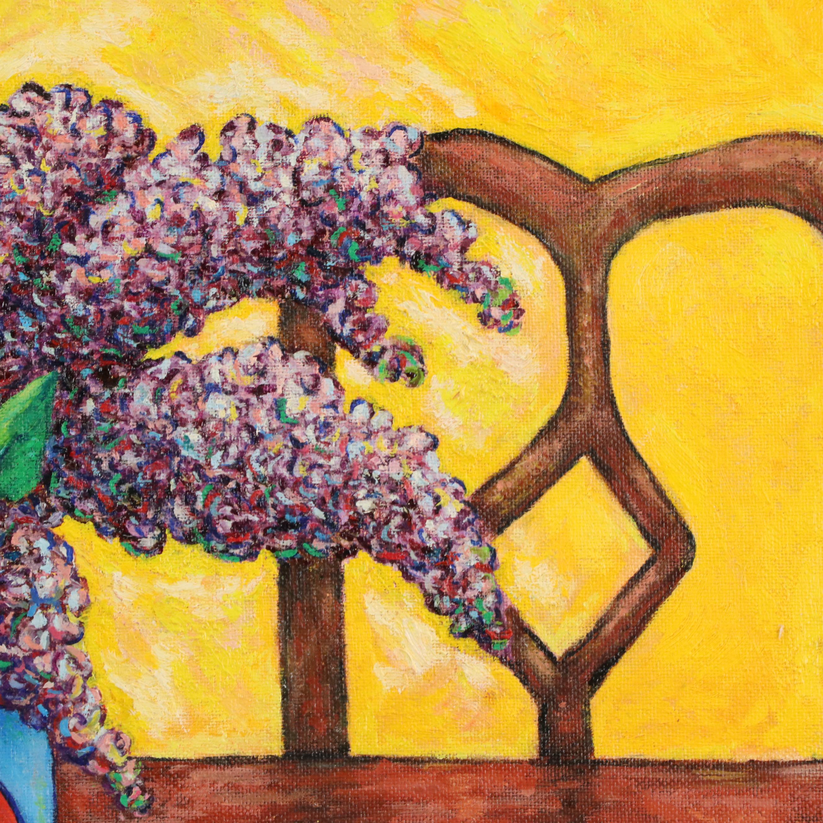 J. Thomas Watkins Surrealist Oil Painting "Artist at Piano Still Life," 1995