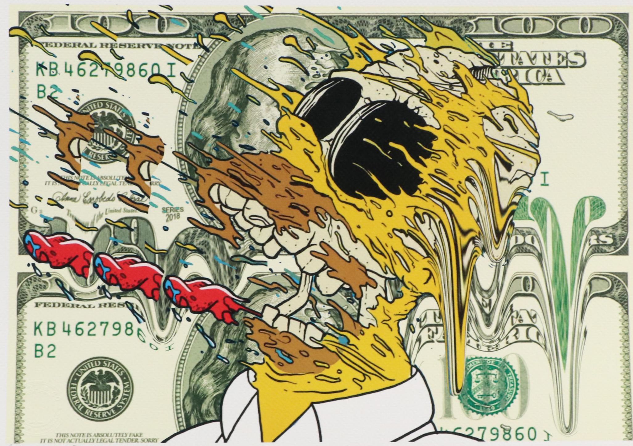 Death NYC Graphic Digital Print Featuring Matt Gondek x Homer Simpson, 2023