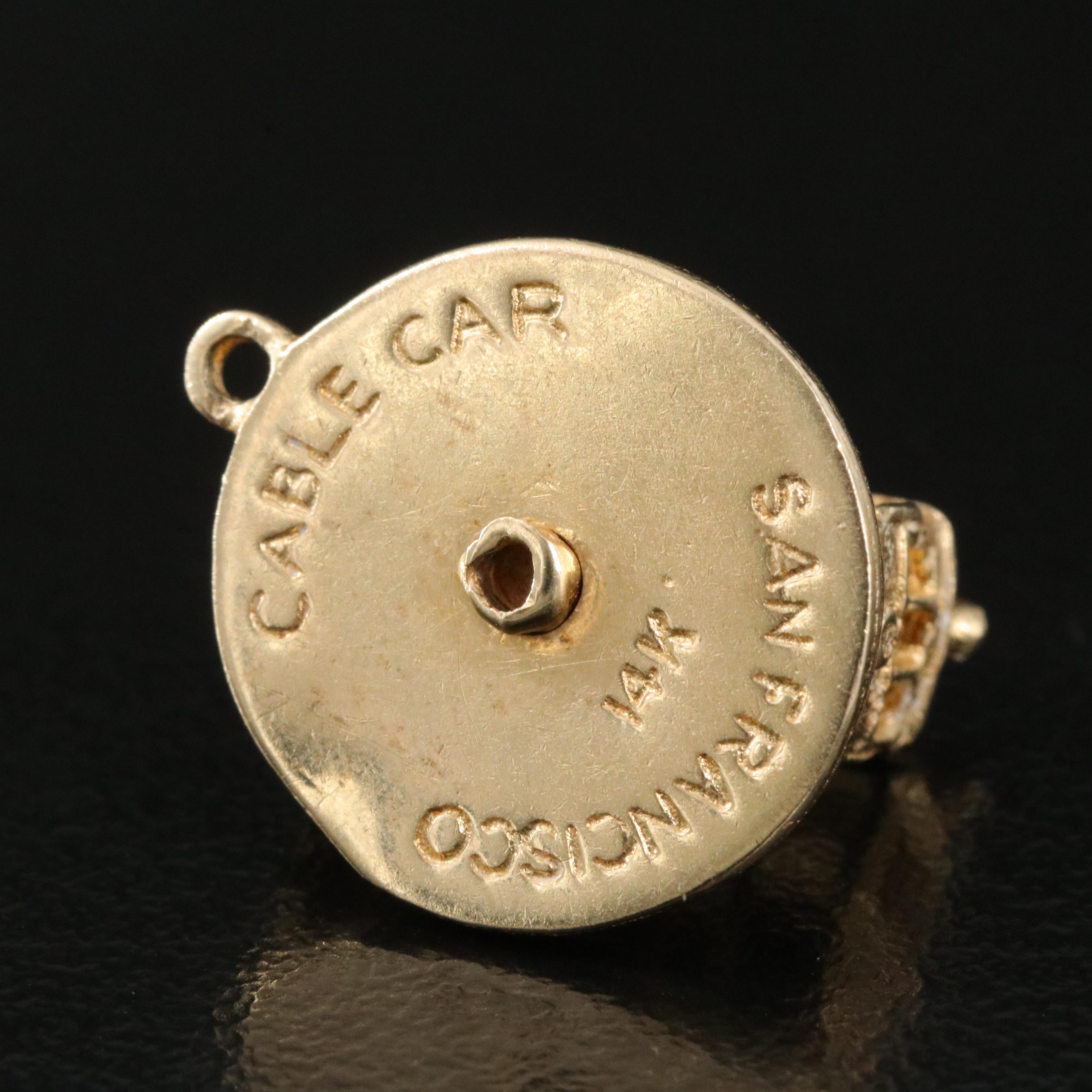 14K San Francisco Cable Car Articulated Charm