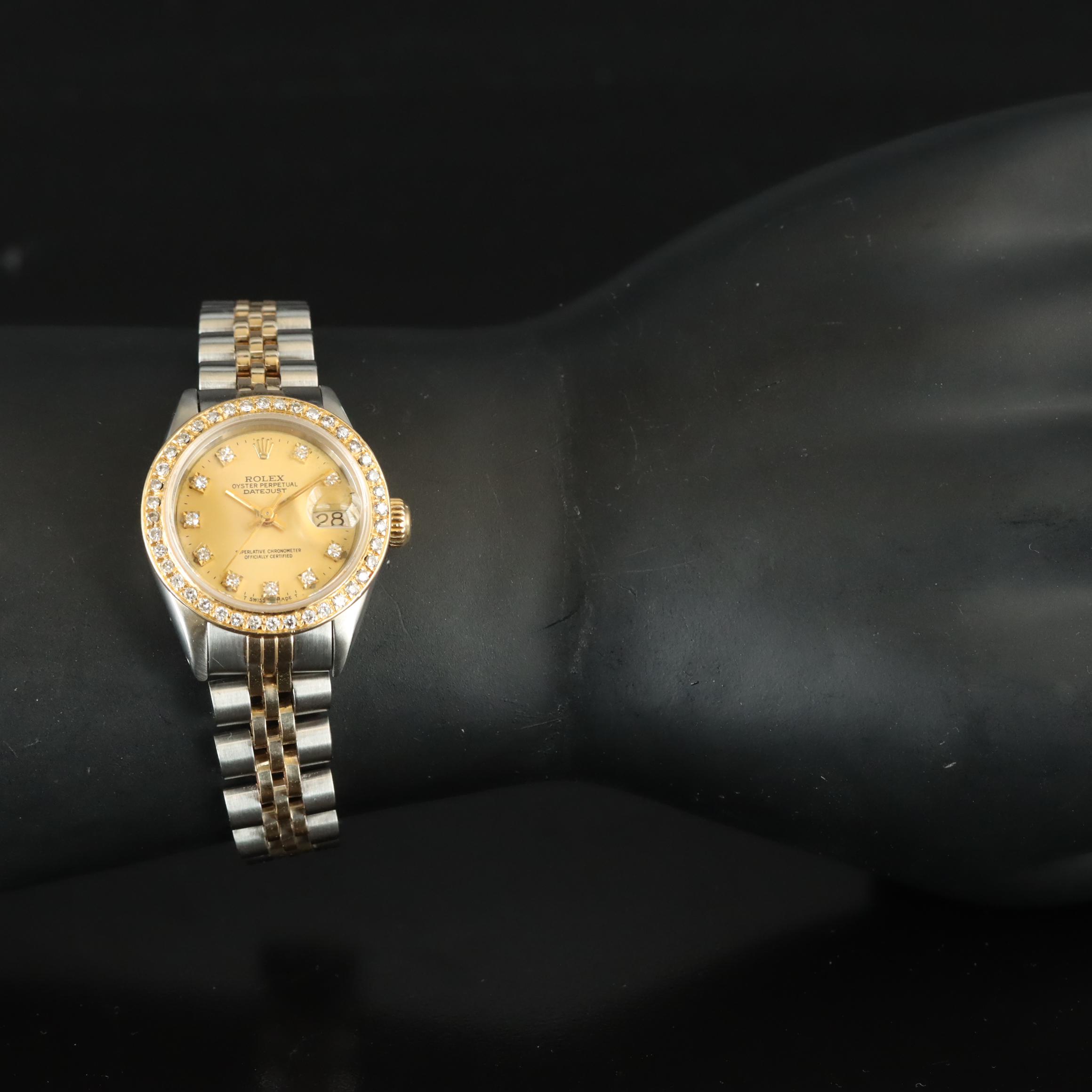 Rolex Datejust 69173 Custom Diamond Set Watch