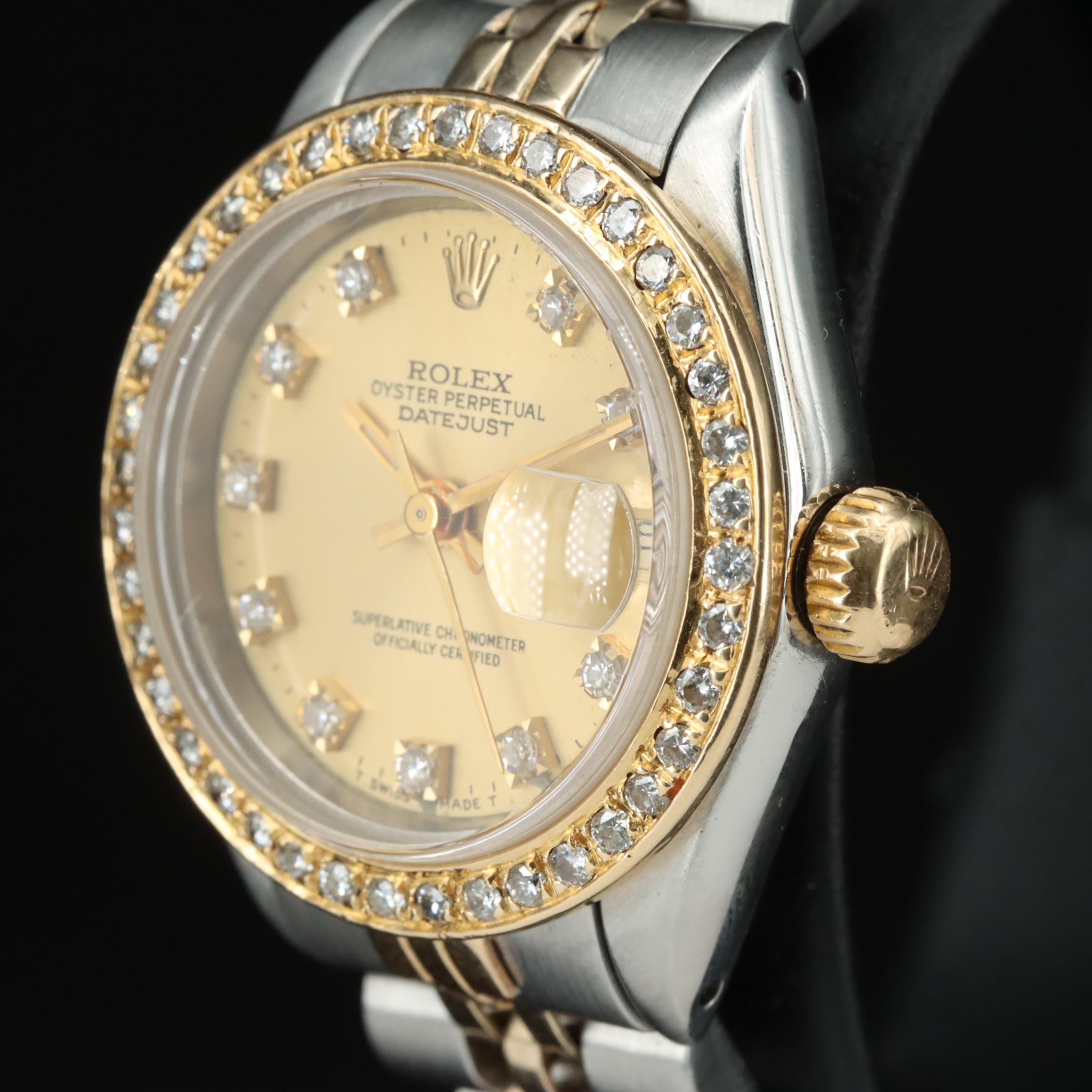Rolex Datejust 69173 Custom Diamond Set Watch