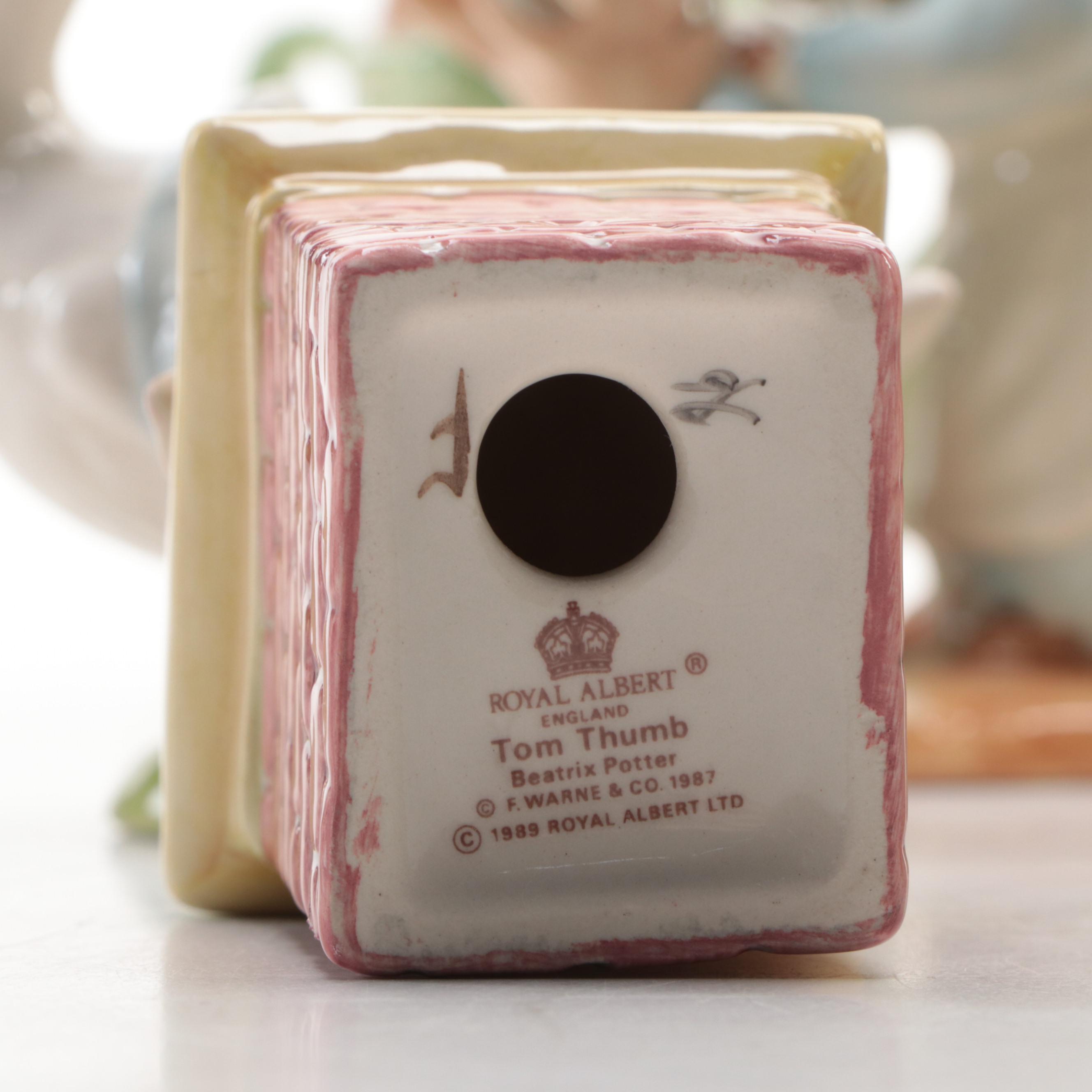 Royal Albert Beatrix Potter Porcelain Figurines Incl. Tom Thumb, Peter Rabbit