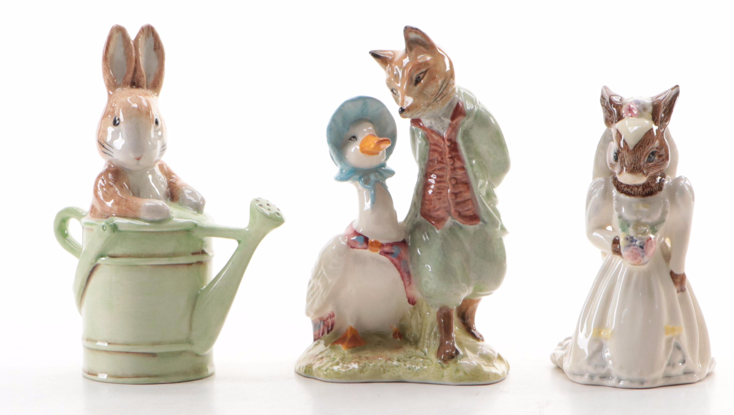 Royal Albert Beatrix Potter Porcelain Figurines Incl. Tom Thumb, Peter Rabbit