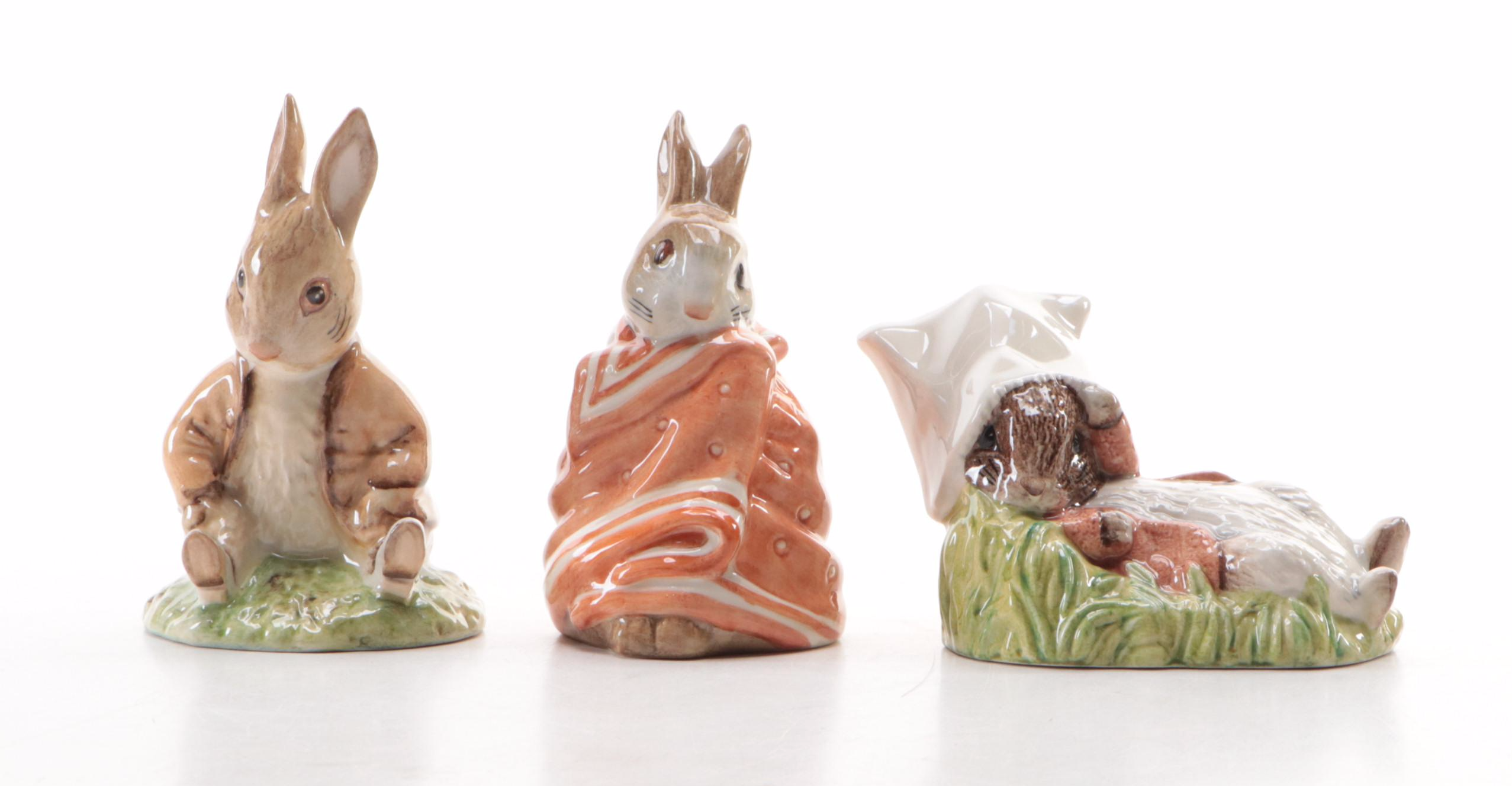 Royal Albert Beatrix Potter Porcelain Figurines Incl. Tom Thumb, Peter Rabbit