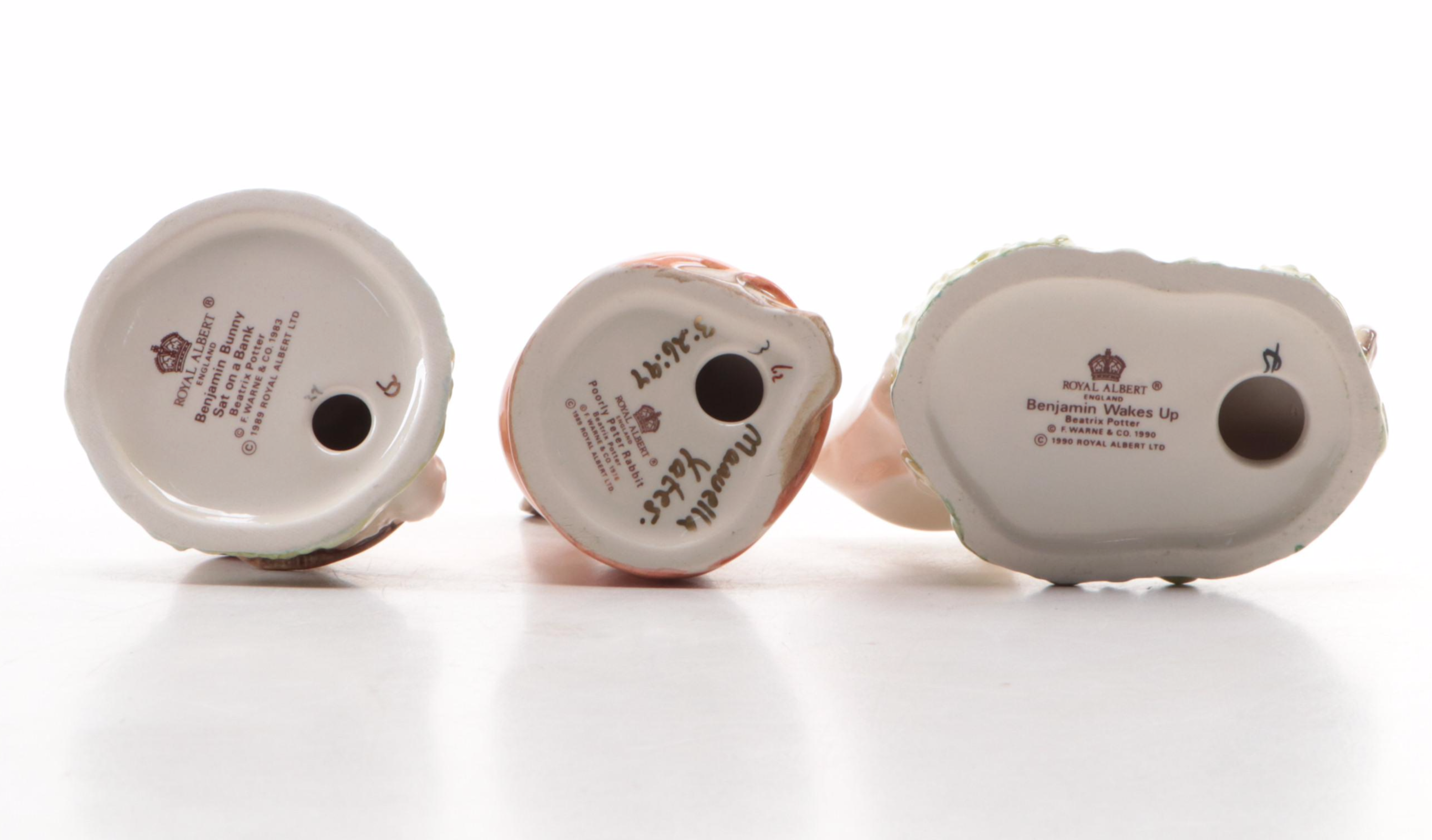 Royal Albert Beatrix Potter Porcelain Figurines Incl. Tom Thumb, Peter Rabbit