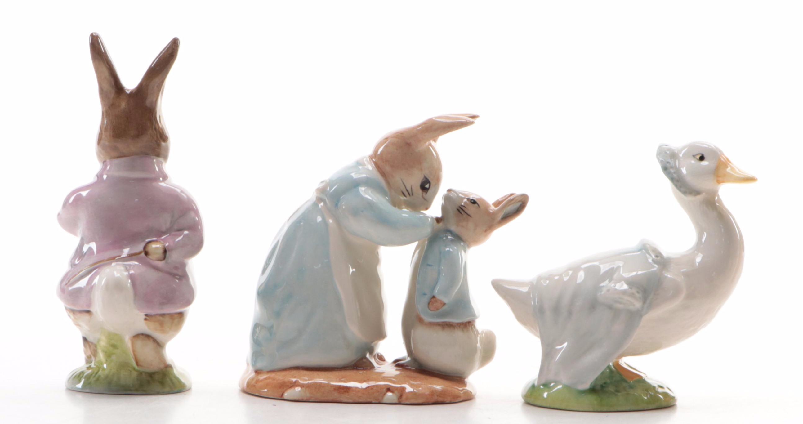 Royal Albert Beatrix Potter Porcelain Figurines Incl. Tom Thumb, Peter Rabbit