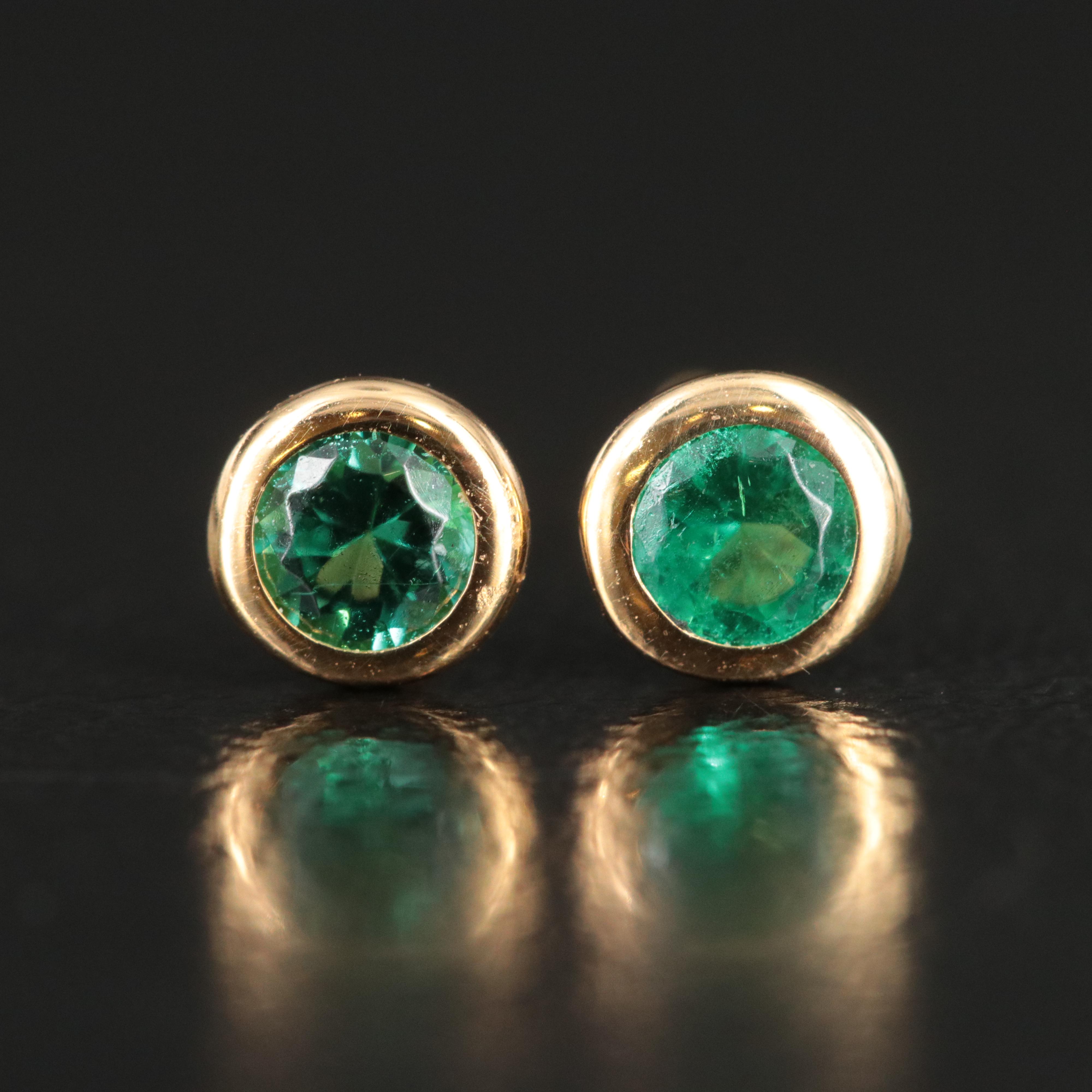 Elsa Peretti for Tiffany & Co. Color by the Yard 18K Emerald Earrings