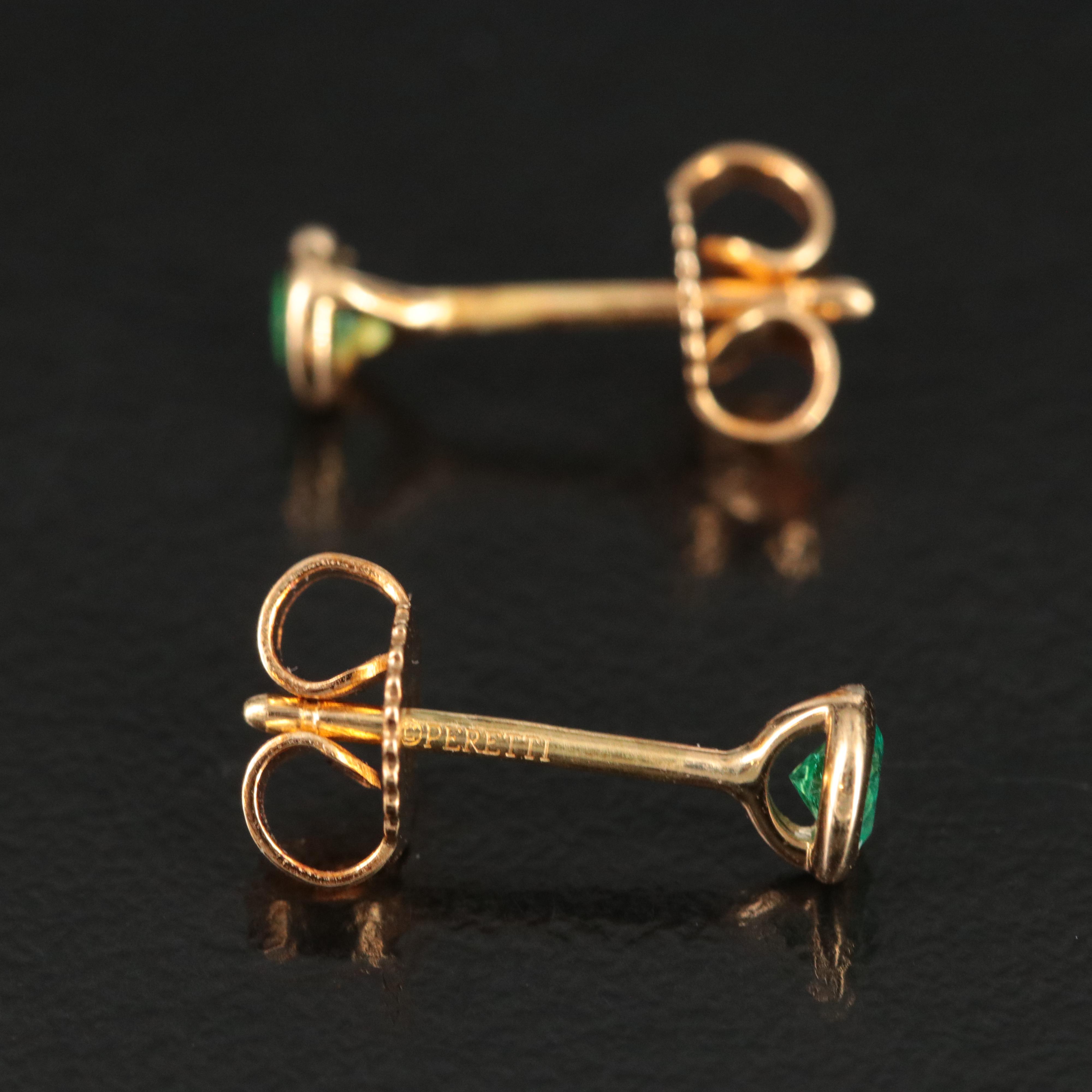 Elsa Peretti for Tiffany & Co. Color by the Yard 18K Emerald Earrings