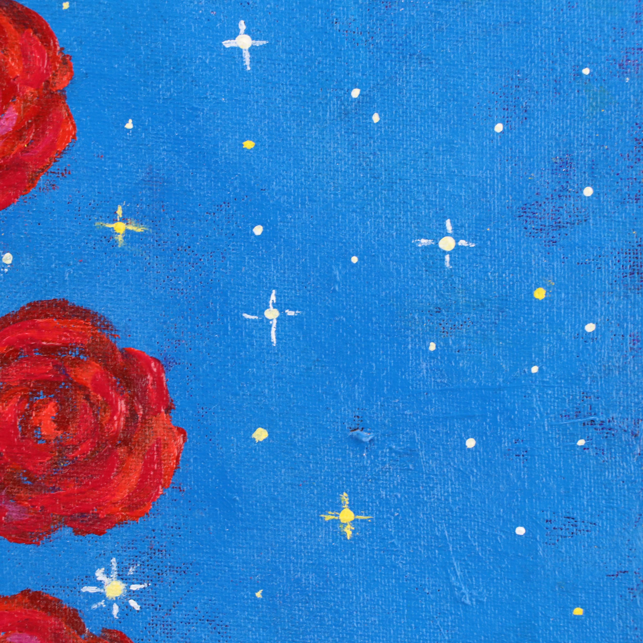 J. Thomas Watkins Surrealist Floral Acrylic Painting, 2023