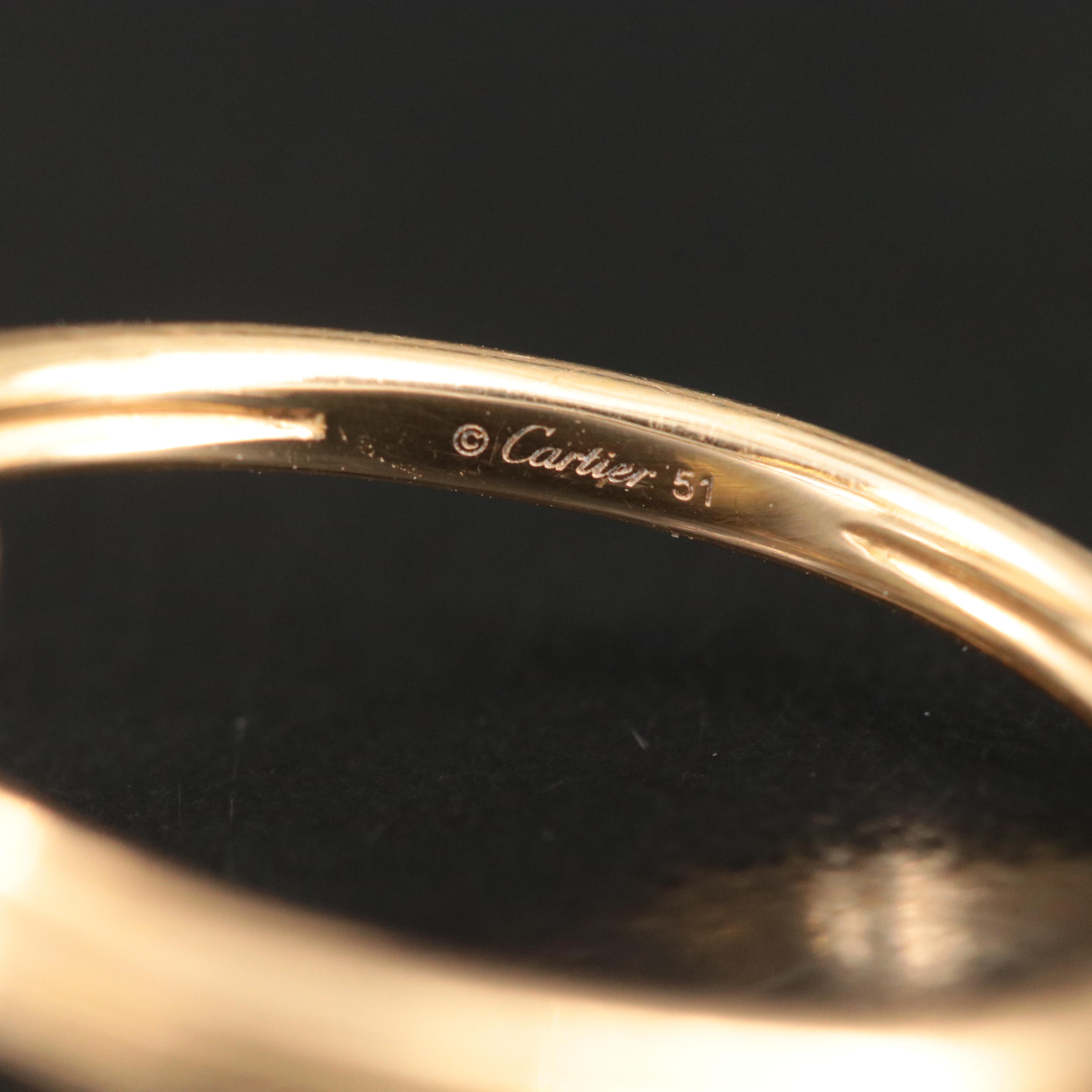 Cartier Amulette de Cartier 18K Mother of Pearl and Diamond Ring